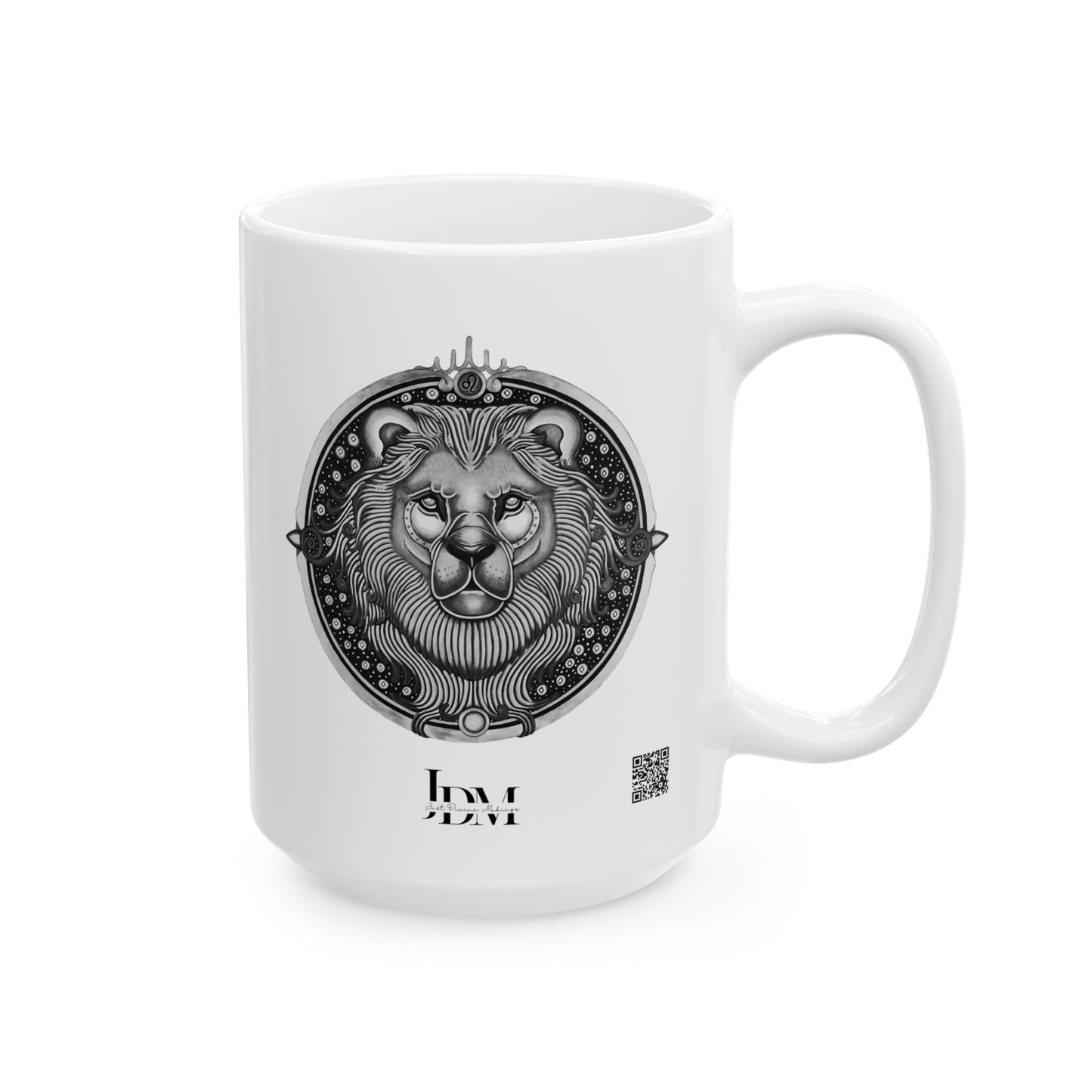 Leo Zodiac Mug – Hand-Drawn Celestial Design (Non-AI) universal