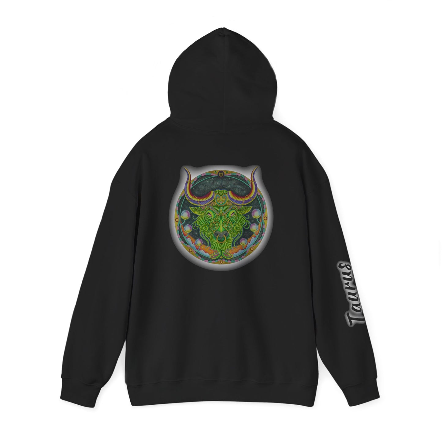 Taurus Zodiac Hoodie - Hand-Drawn Celestial Design (Non-AI)