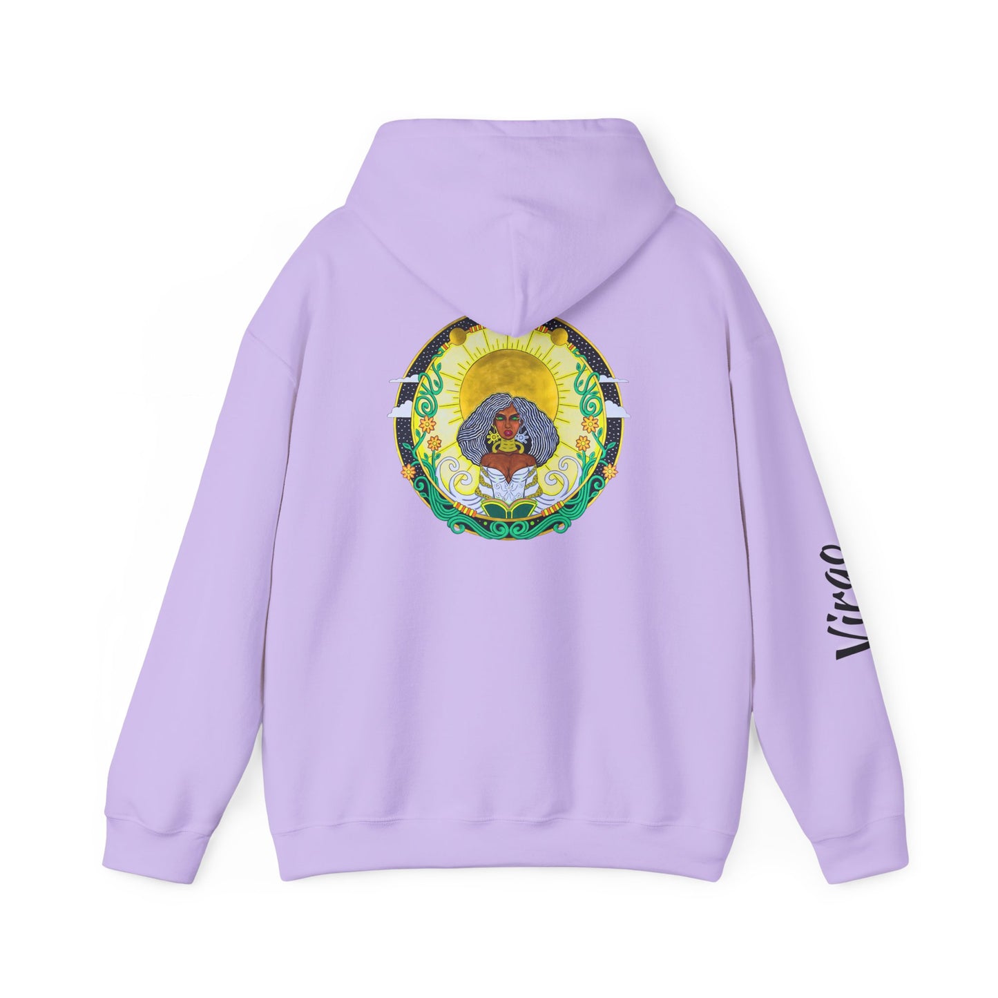 Virgo Zodiac Hoodie – Hand-Drawn Celestial Design (Non-AI)