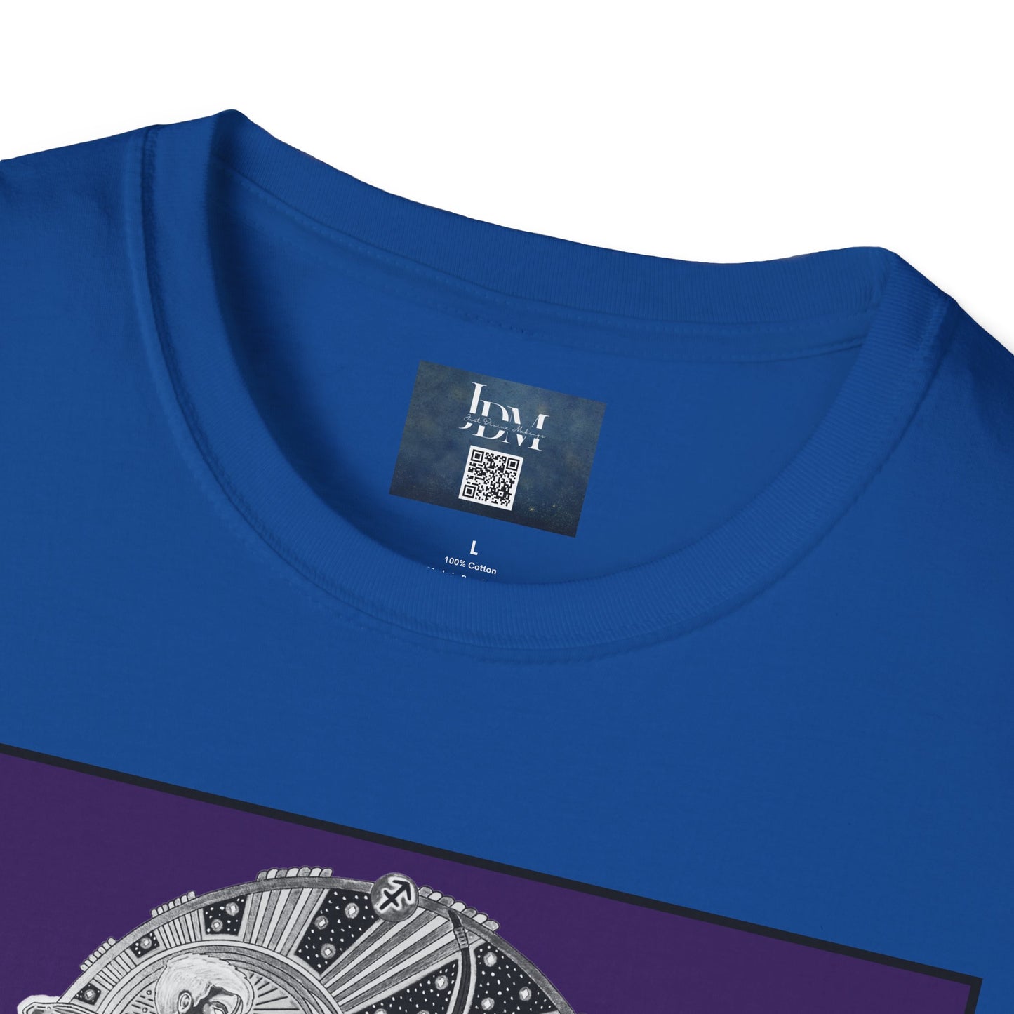 Sagittarius Zodiac Crew Neck T-Shirt – Hand-Drawn Celestial Design (Non-AI) Universal