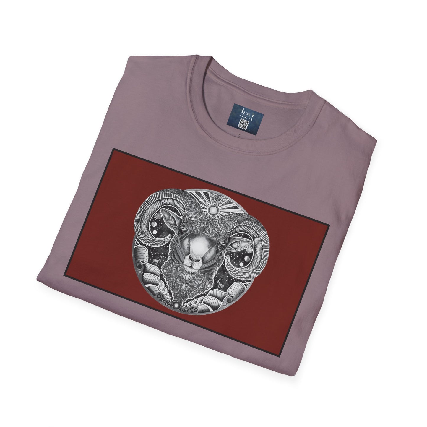 Aries Zodiac Softstyle T-Shirt - Hand-Drawn Celestial Design (Non-AI) Universal