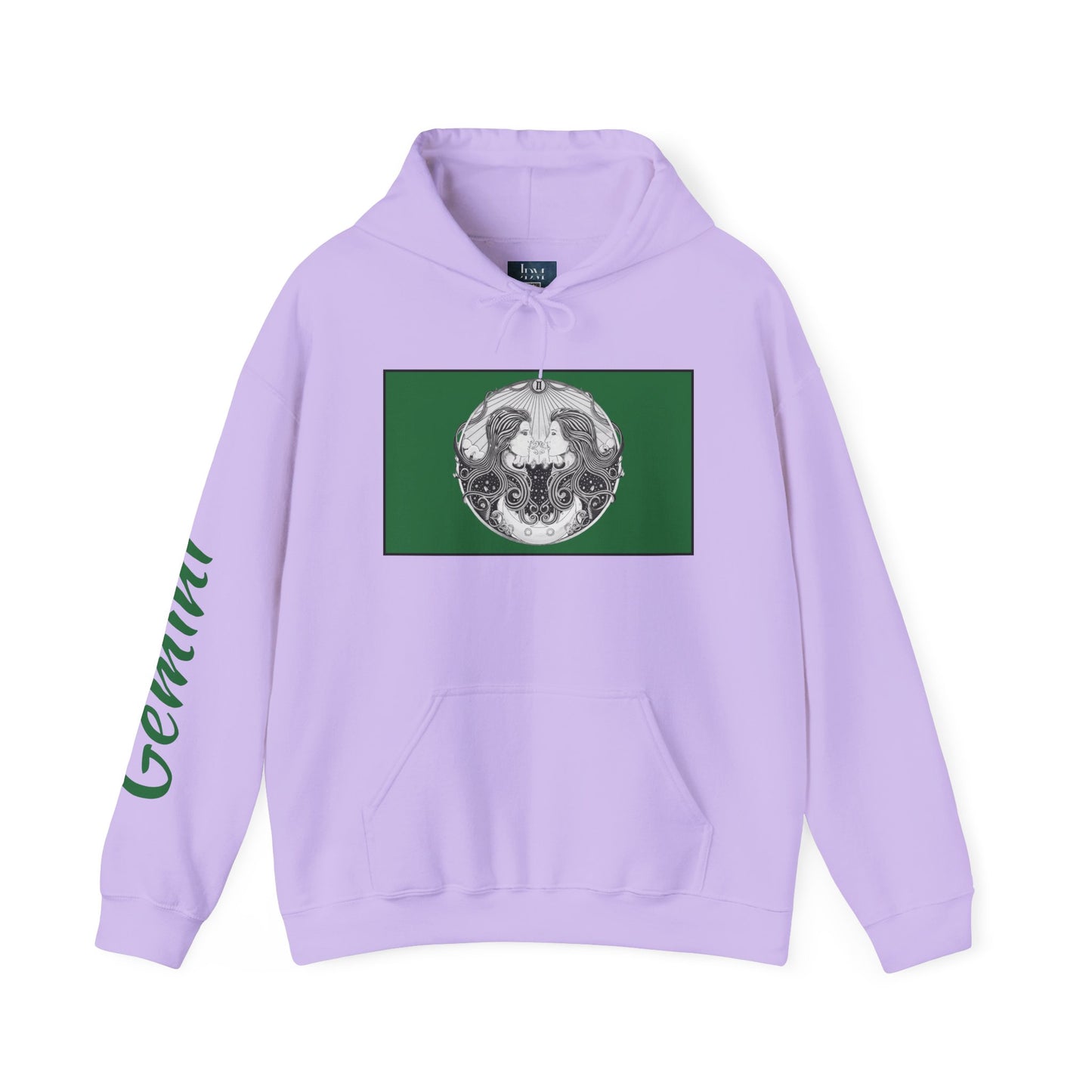 Gemini Zodiac Hoodie - Hand-Drawn Celestial Design (Non-AI) Universal