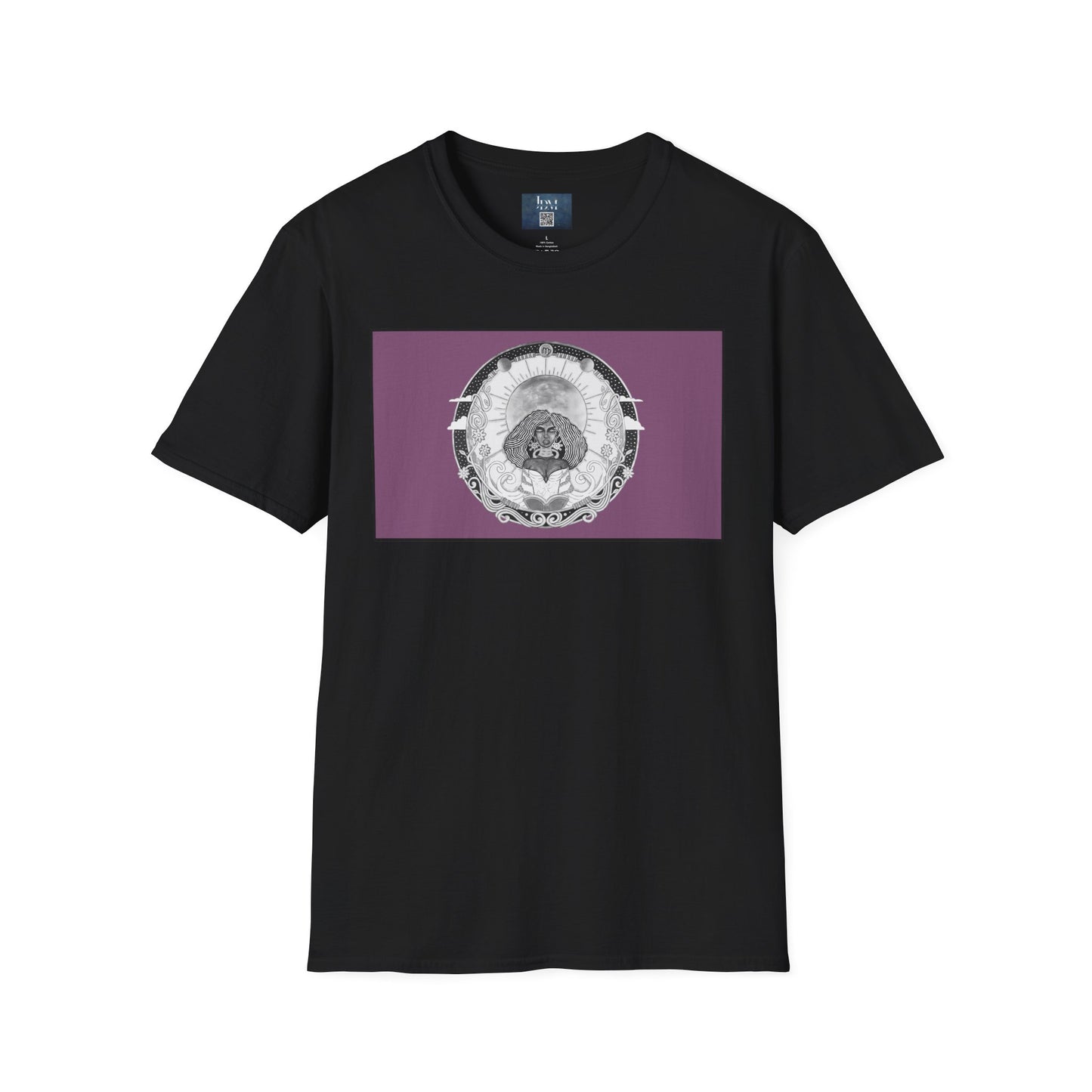 Virgo Zodiac Crew Neck T-Shirt – Hand-Drawn Celestial Design (Non-AI) Universal