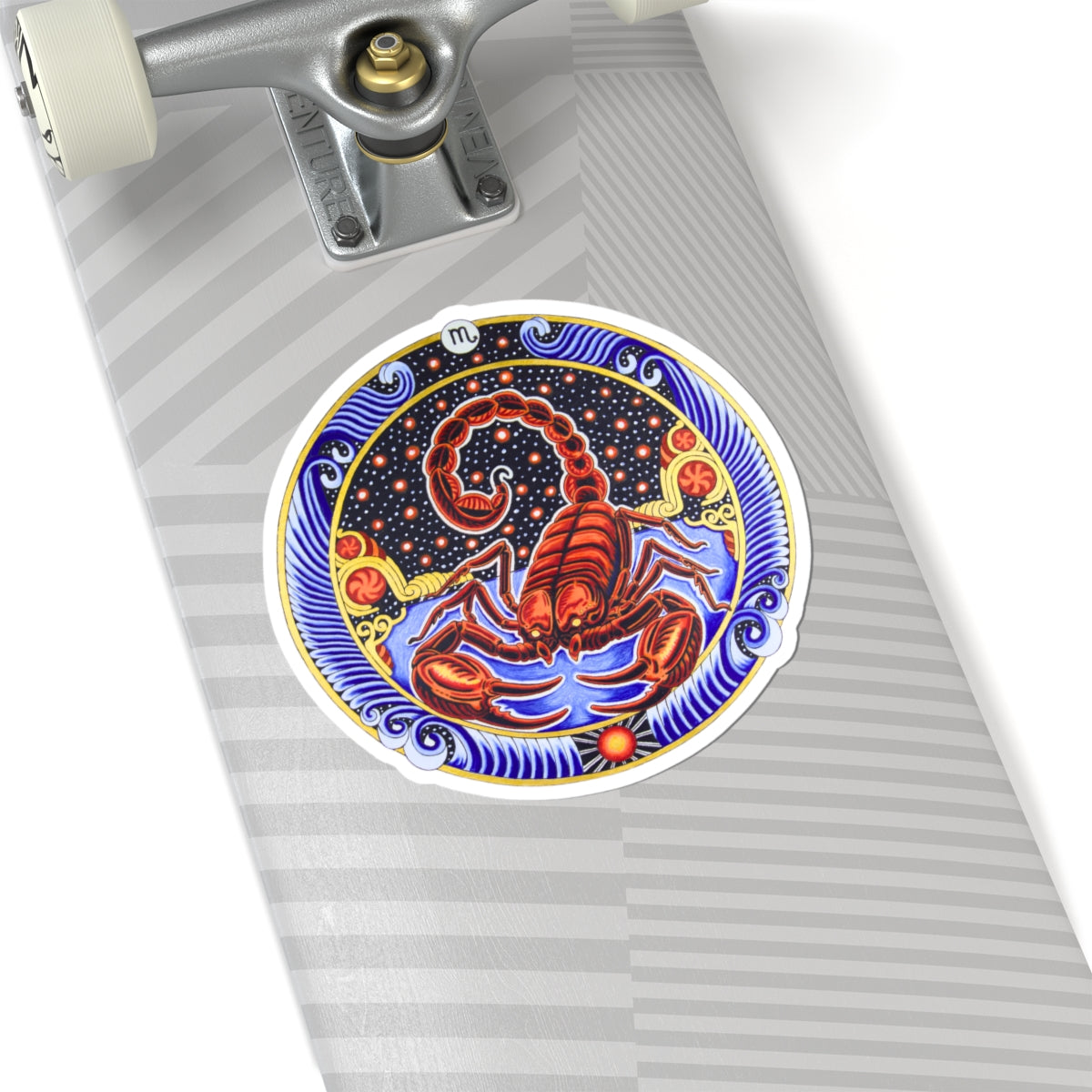 Scorpio Zodiac Kiss-Cut Sticker - Hand-Drawn Celestial Design (Non-AI)