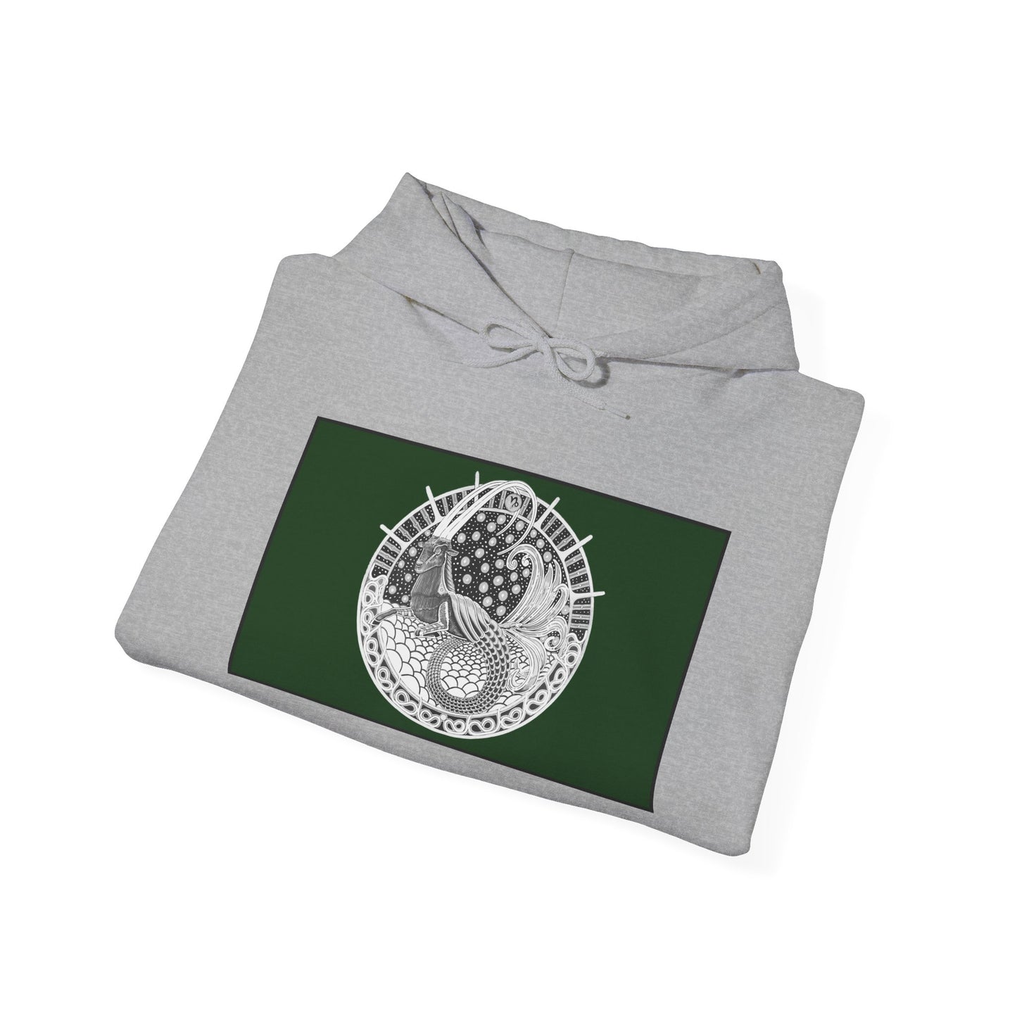Capricorn Zodiac Hoodie – Hand-Drawn Celestial Design (Non-AI) Universal