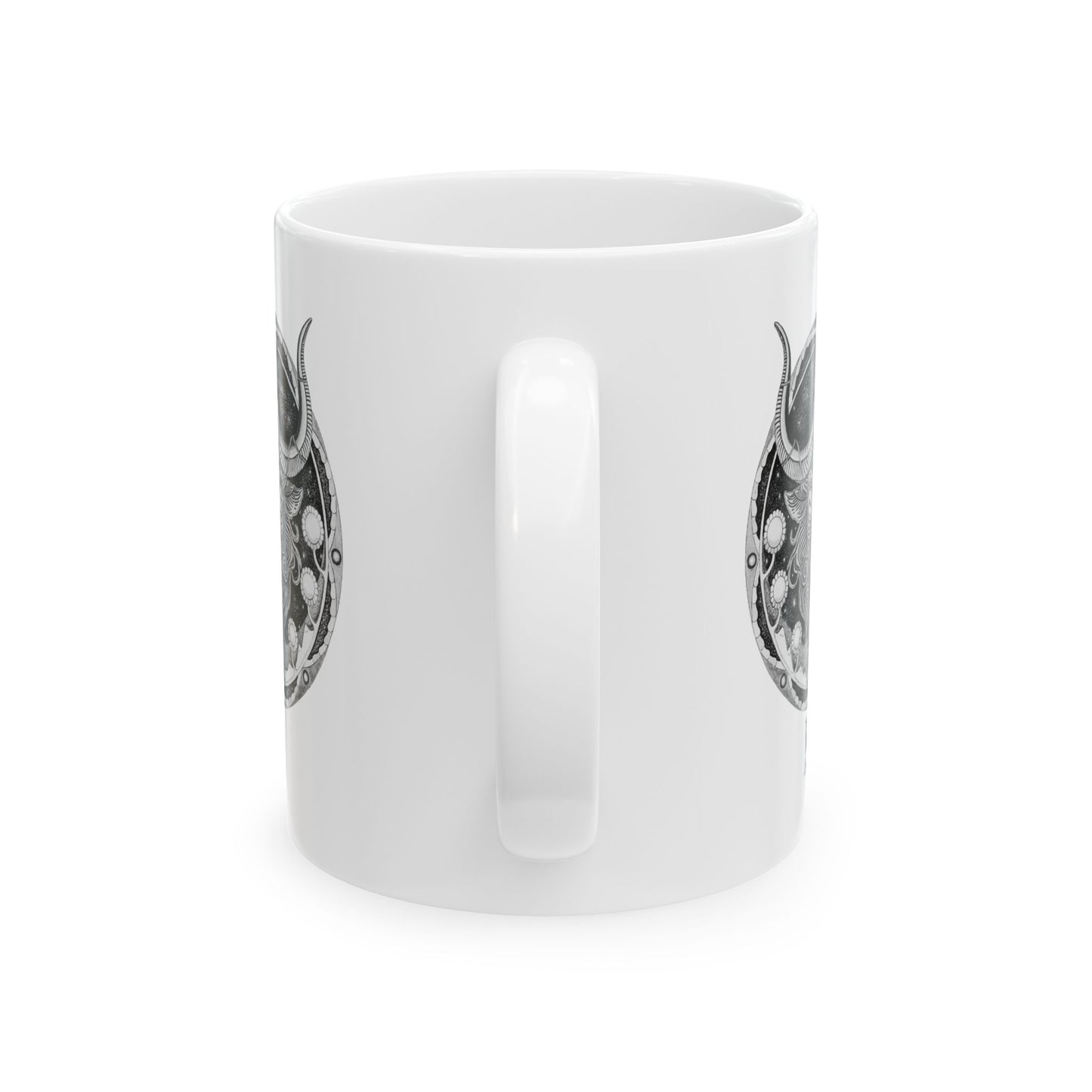 Taurus Zodiac Mug - Hand-Drawn Celestial Design (Non-AI) Universal