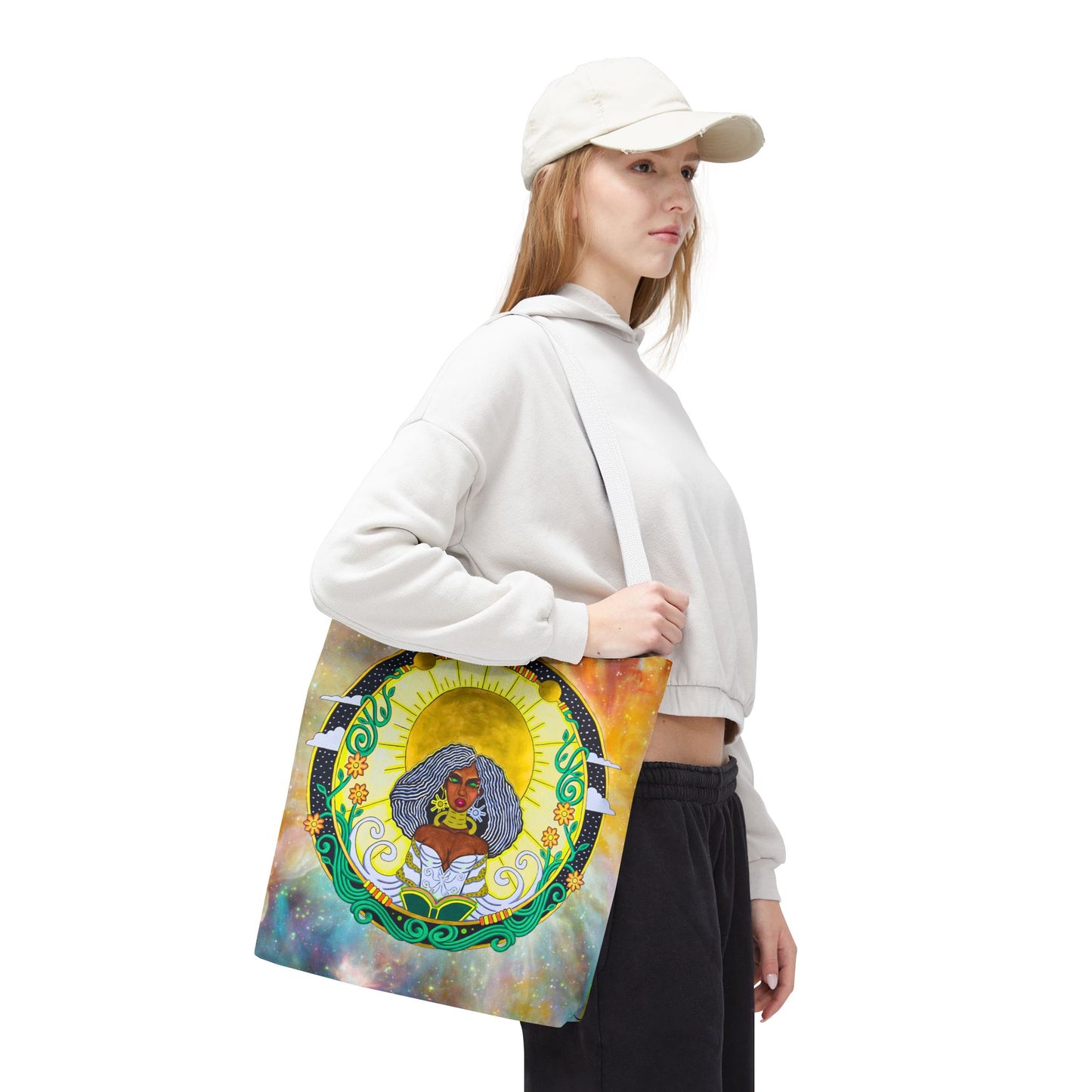 Virgo Zodiac Tote Bag - Hand-Drawn Celestial Design (Non-AI)
