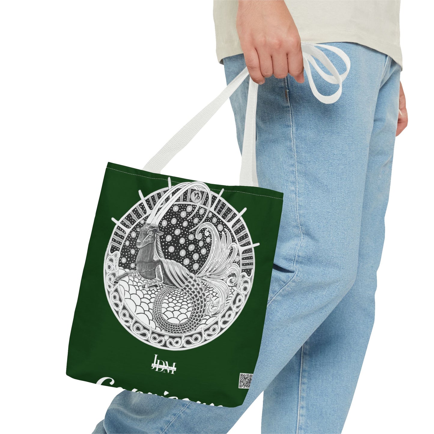 Capricorn Zodiac Tote Bag - Hand-Drawn Celestial Design (Non-AI) Universal