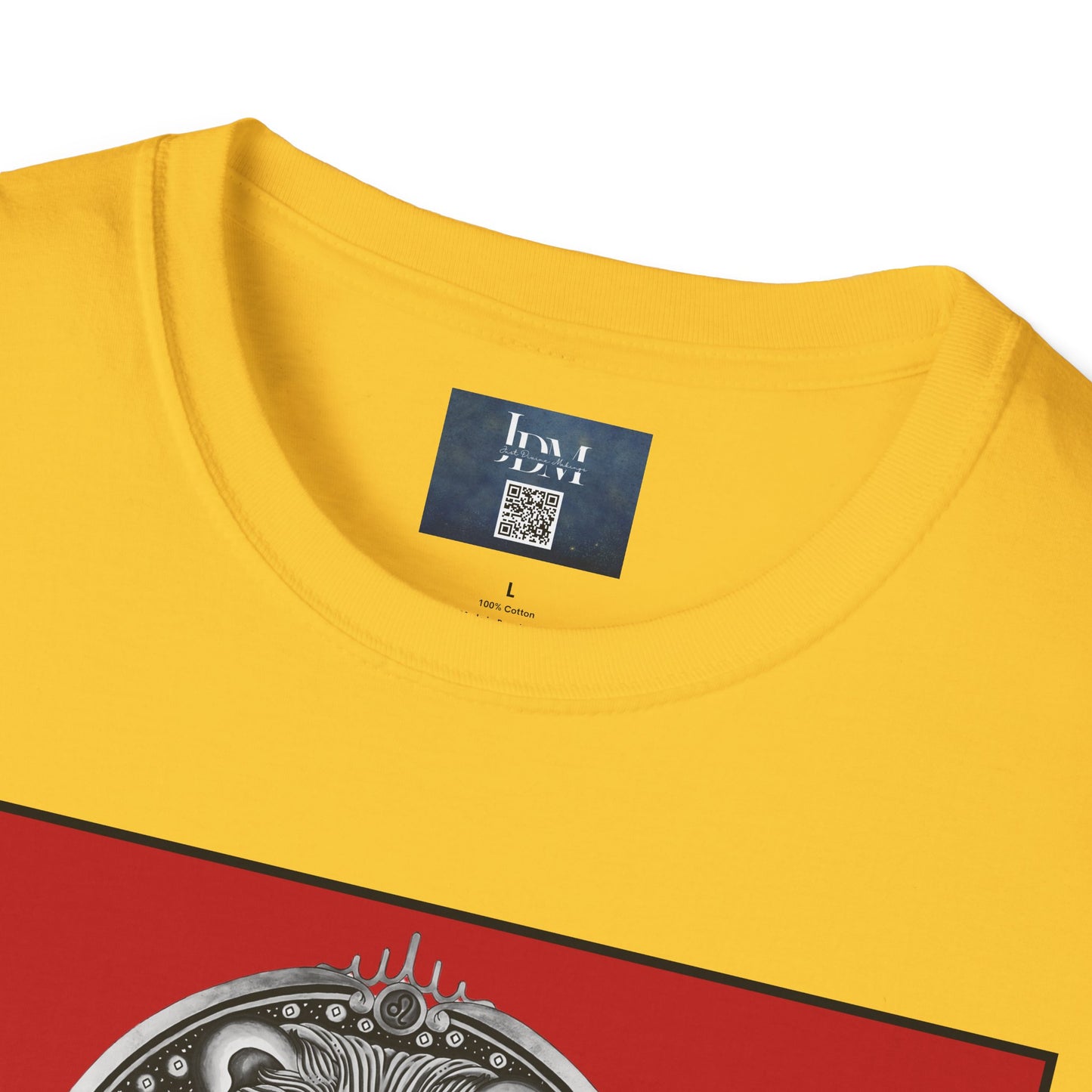 Leo Zodiac Crew Neck T-Shirt – Hand-Drawn Celestial Design (Non-AI) Universal