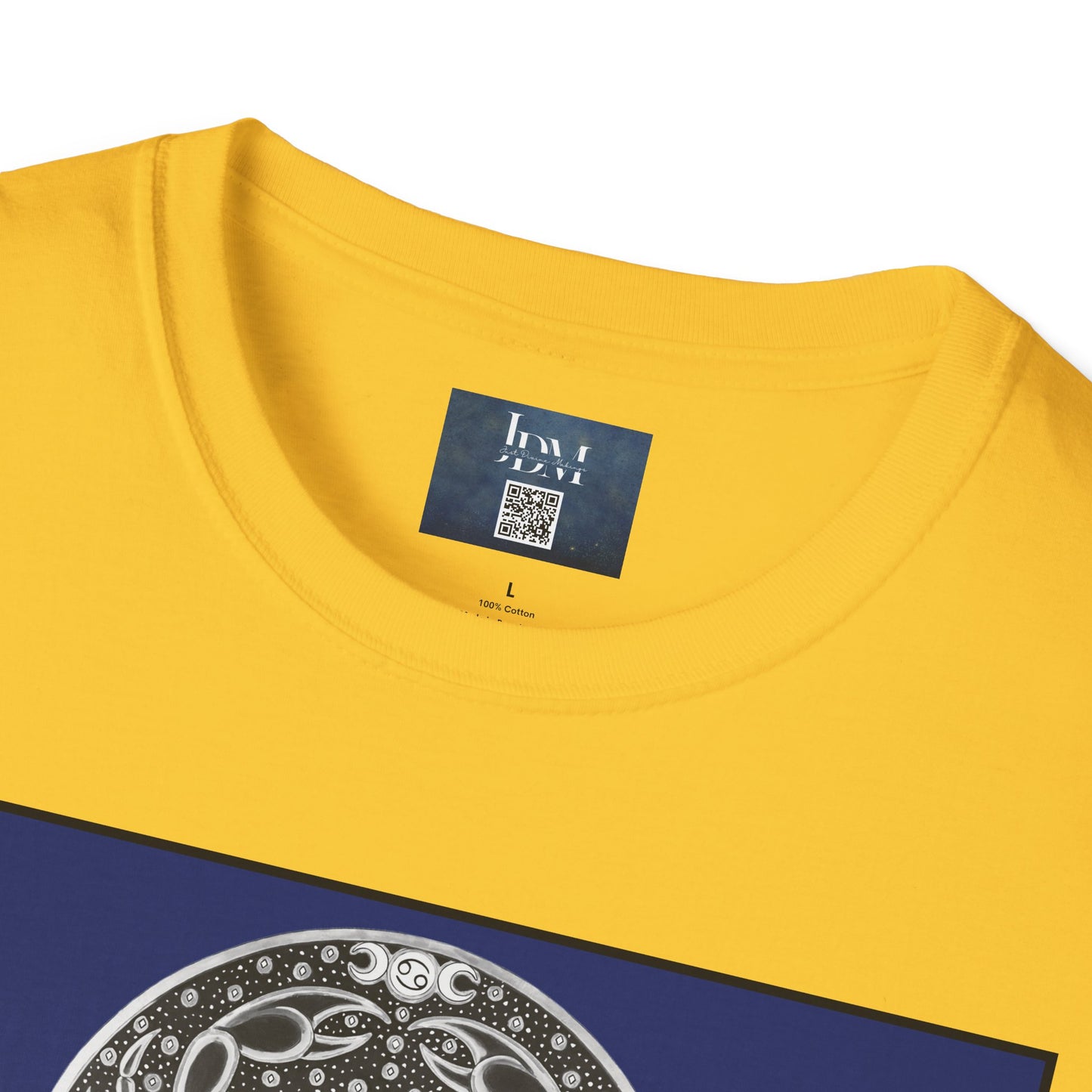 Cancer Zodiac Crew Neck T-Shirt – Hand-Drawn Celestial Design (Non-AI) Universal