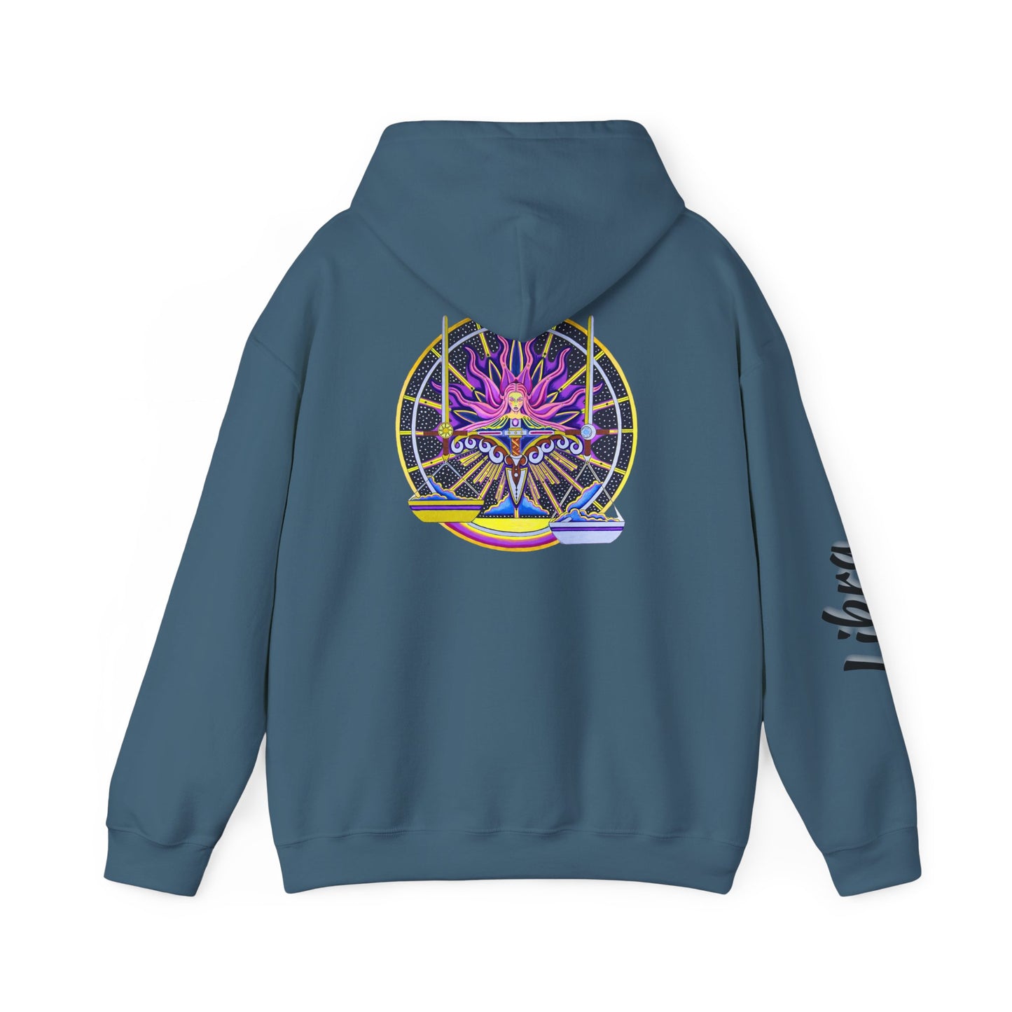 Libra Zodiac Hoodie – Hand-Drawn Celestial Design (Non-AI)