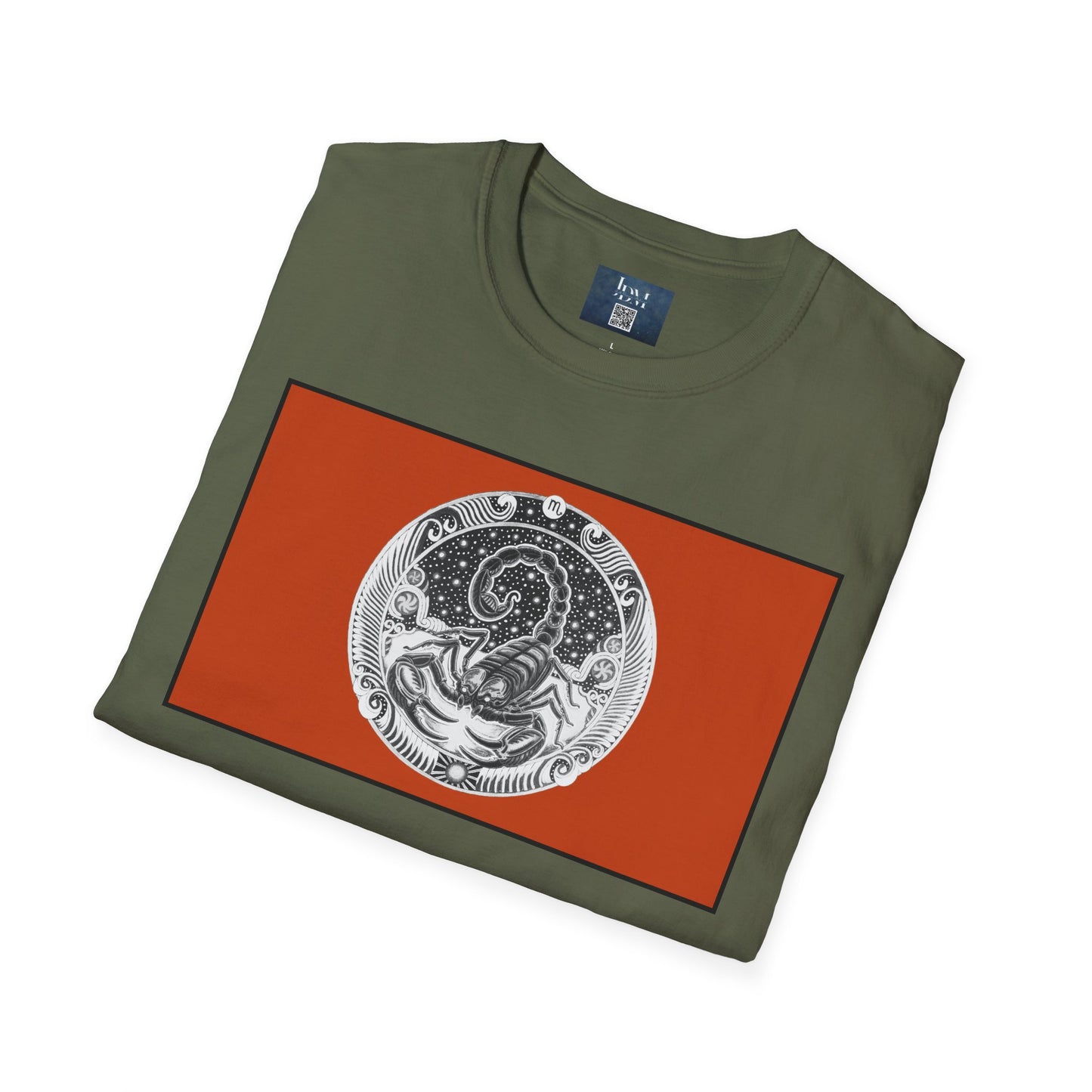 Scorpio Zodiac Crew Neck T-Shirt – Hand-Drawn Celestial Design (Non-AI) Universal