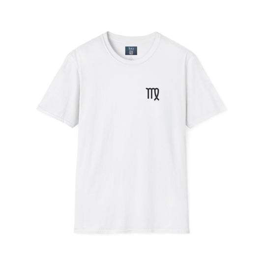 Virgo Zodiac Crew Neck T-Shirt – Hand-Drawn Celestial Design (Non-AI)