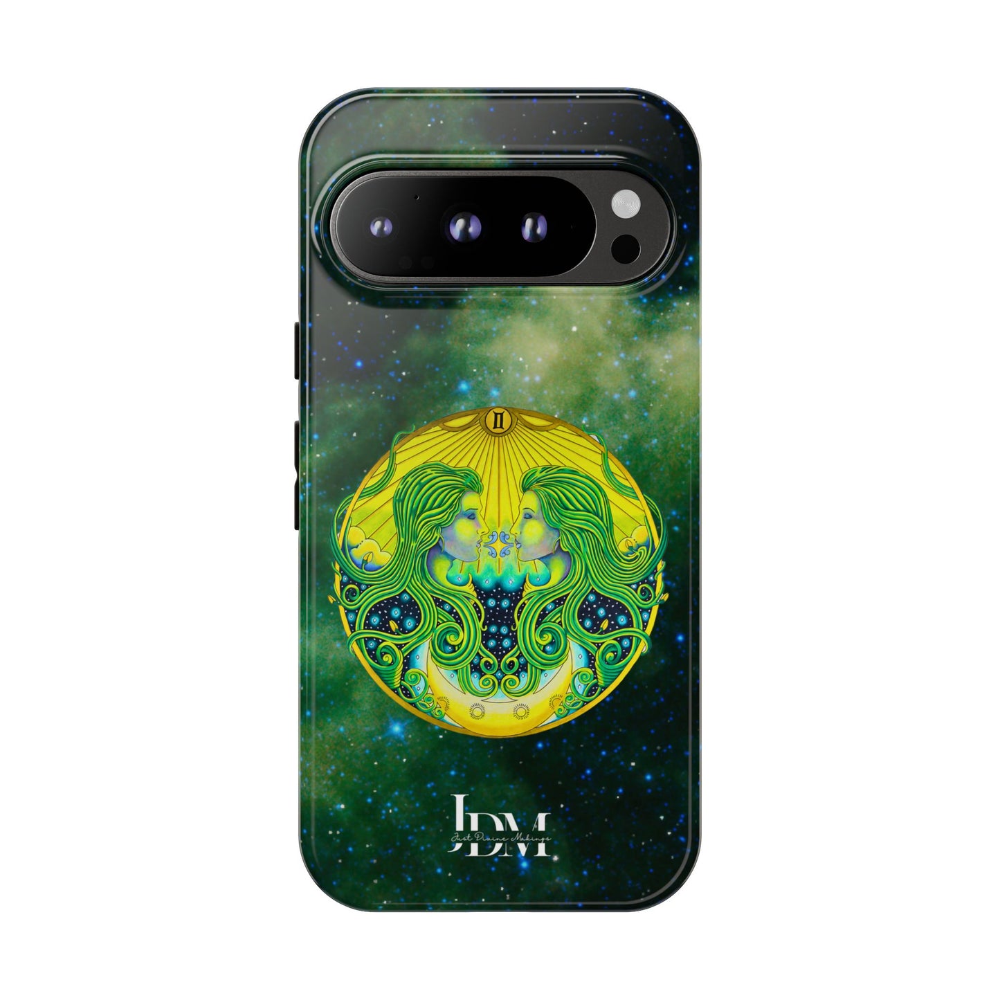 Gemini Zodiac Tough Phone Case – Hand-Drawn Celestial Design (Non-AI)