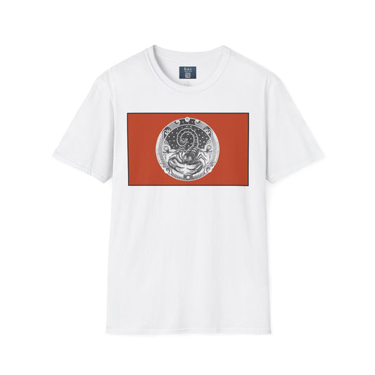 Scorpio Zodiac Crew Neck T-Shirt – Hand-Drawn Celestial Design (Non-AI) Universal