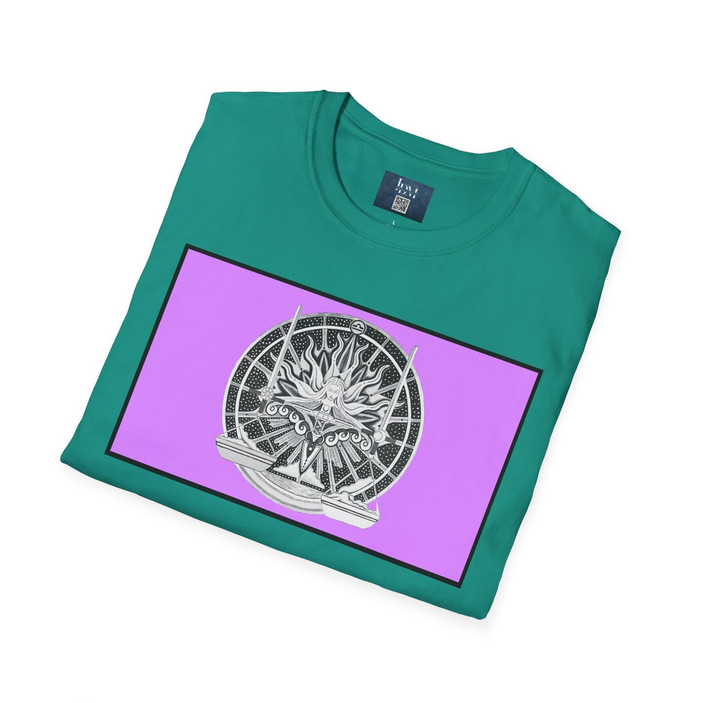 Libra Zodiac Crew Neck T-Shirt – Hand-Drawn Celestial Design (Non-AI)  Universal