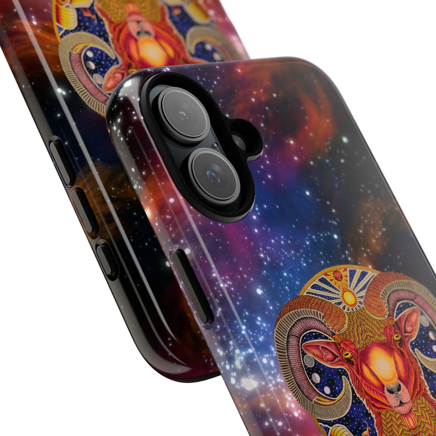 Aries Zodiac Tough Phone Case – Hand-Drawn Celestial Design (Non-AI)