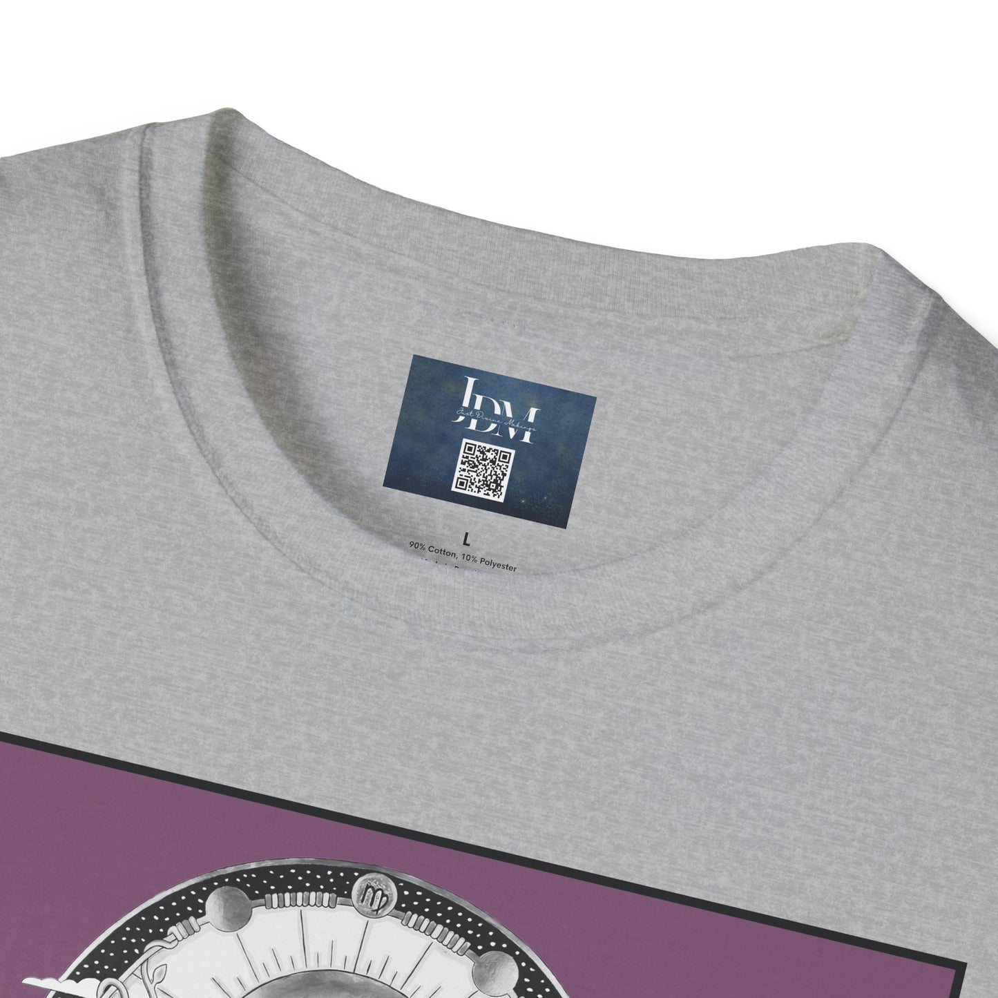 Virgo Zodiac Crew Neck T-Shirt – Hand-Drawn Celestial Design (Non-AI) Universal