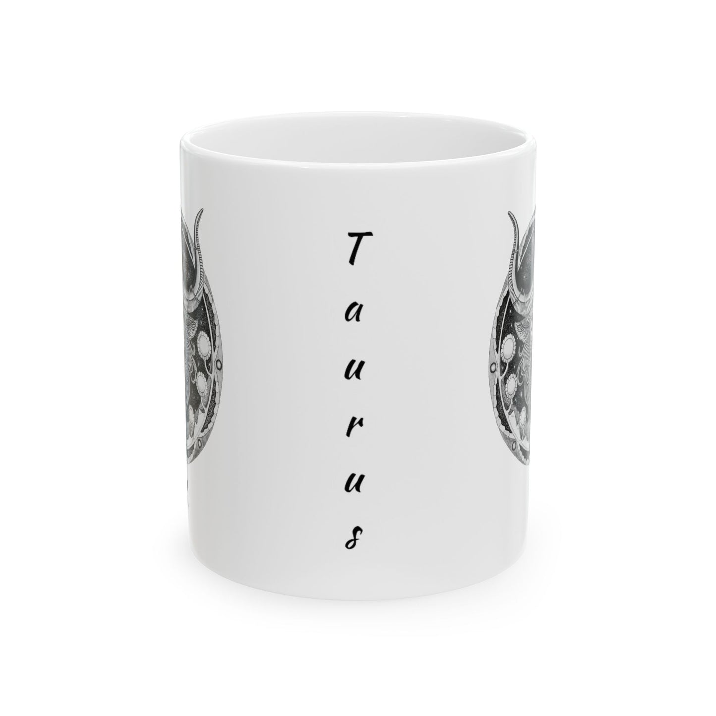 Taurus Zodiac Mug - Hand-Drawn Celestial Design (Non-AI) Universal