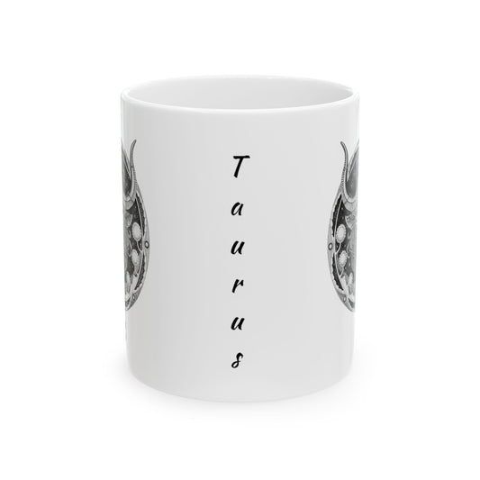 Taurus Zodiac Mug - Hand-Drawn Celestial Design (Non-AI) Universal