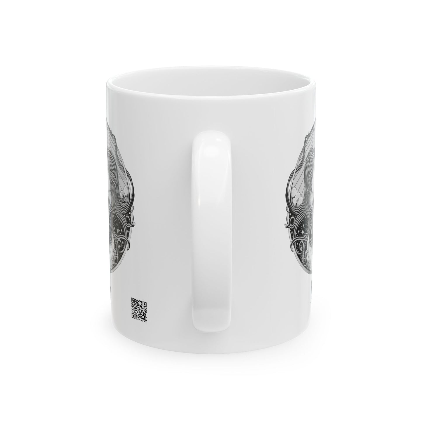 Gemini Zodiac Mug - Hand-Drawn Celestial Design (Non-AI) Universal
