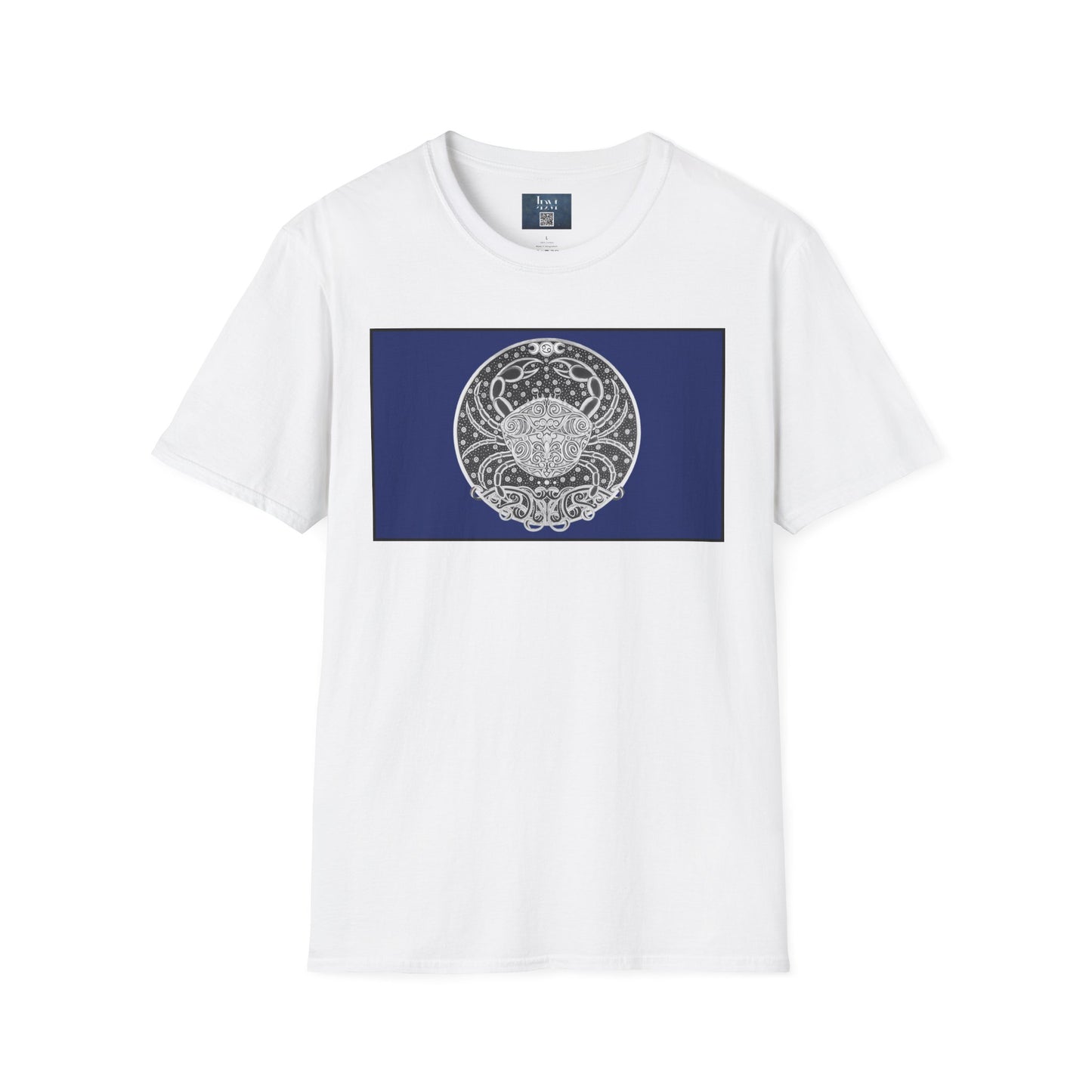 Cancer Zodiac Crew Neck T-Shirt – Hand-Drawn Celestial Design (Non-AI) Universal
