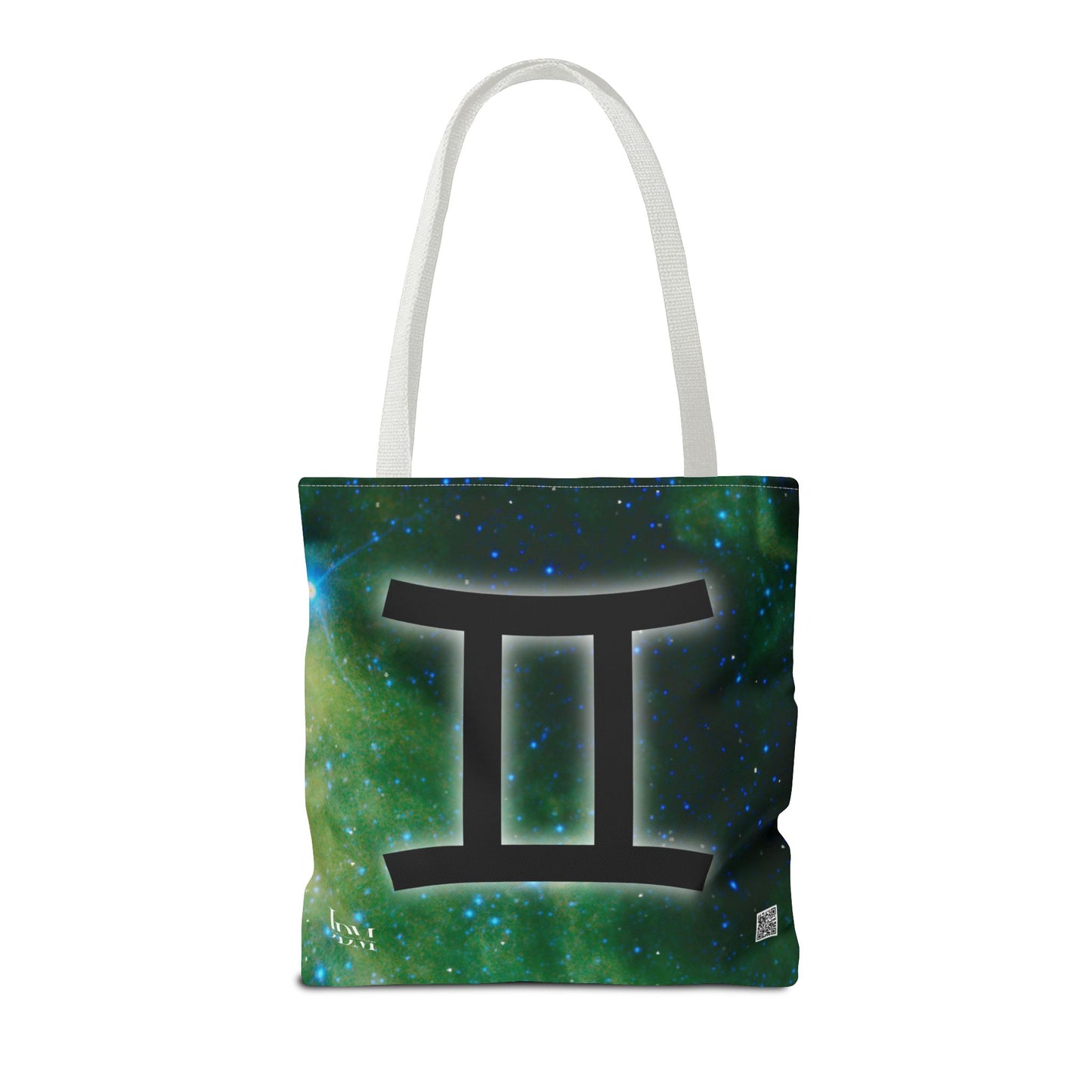 Gemini Zodiac Tote Bag - Hand-Drawn Celestial Design (Non-AI)