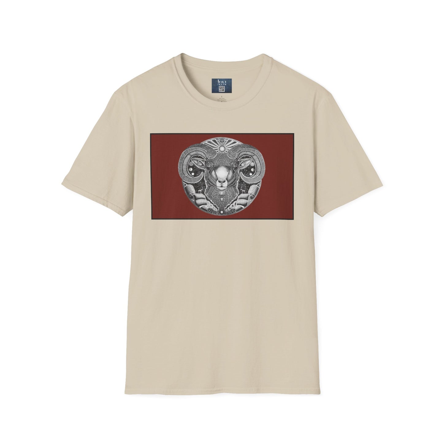 Aries Zodiac Softstyle T-Shirt - Hand-Drawn Celestial Design (Non-AI) Universal