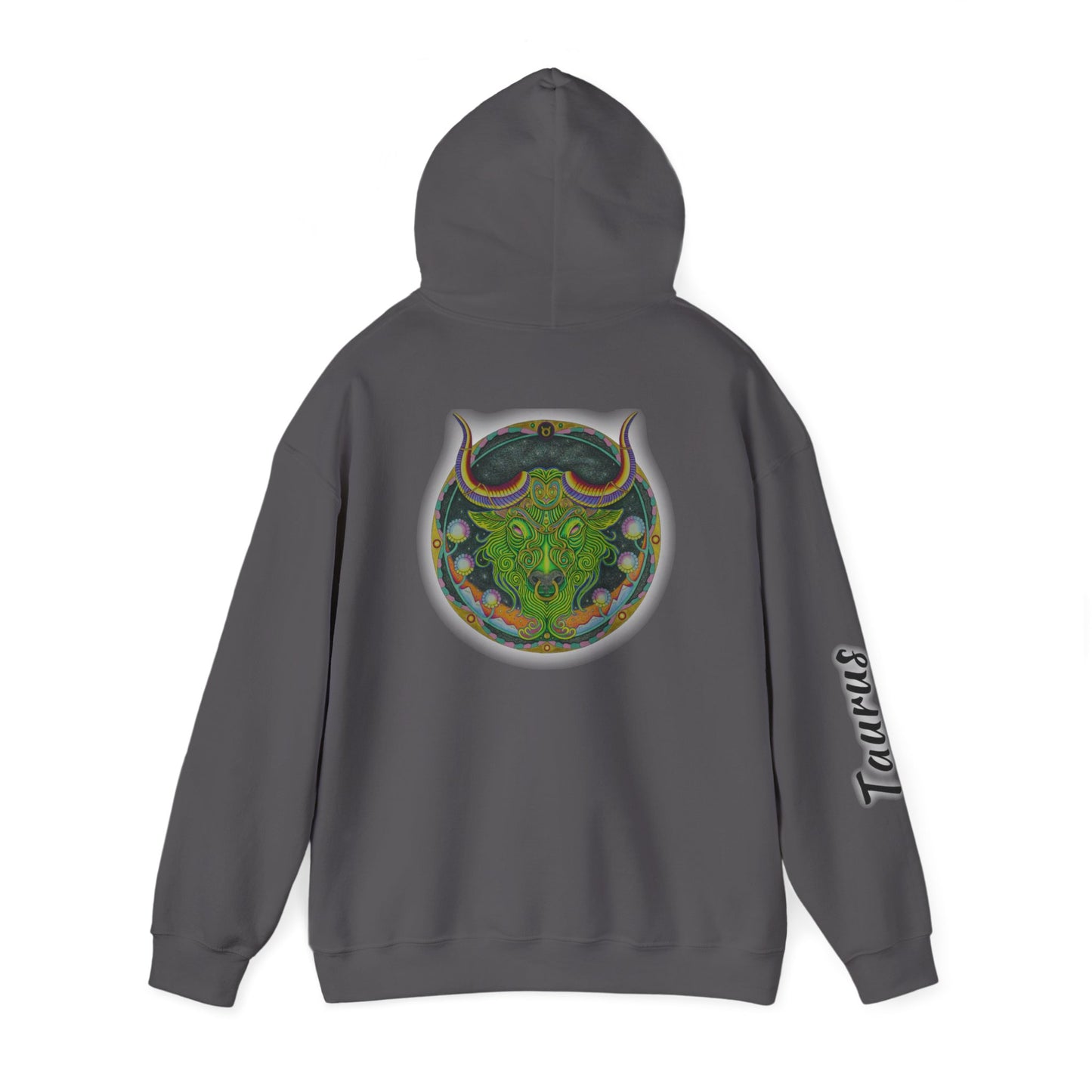 Taurus Zodiac Hoodie - Hand-Drawn Celestial Design (Non-AI)