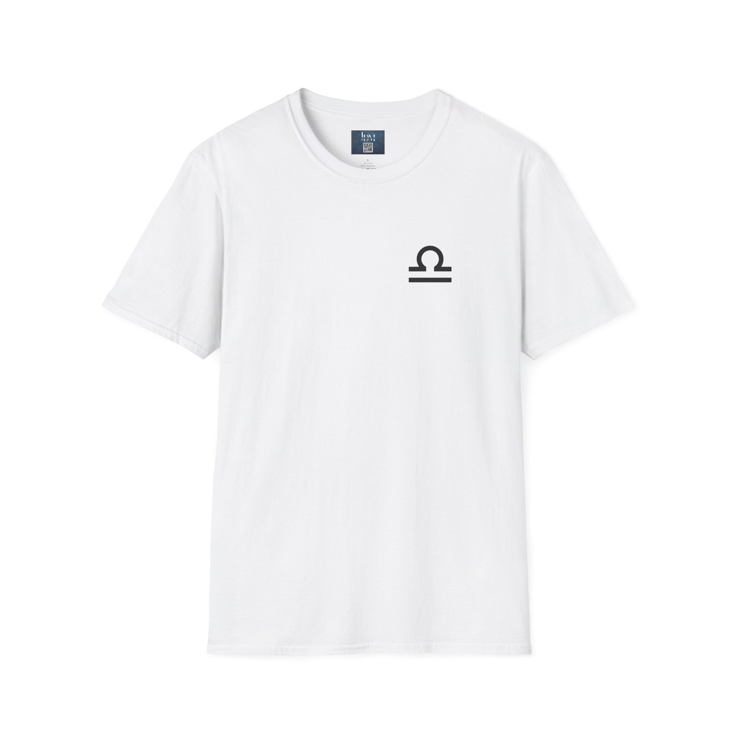 Libra Zodiac Crew Neck T-Shirt – Hand-Drawn Celestial Design (Non-AI)