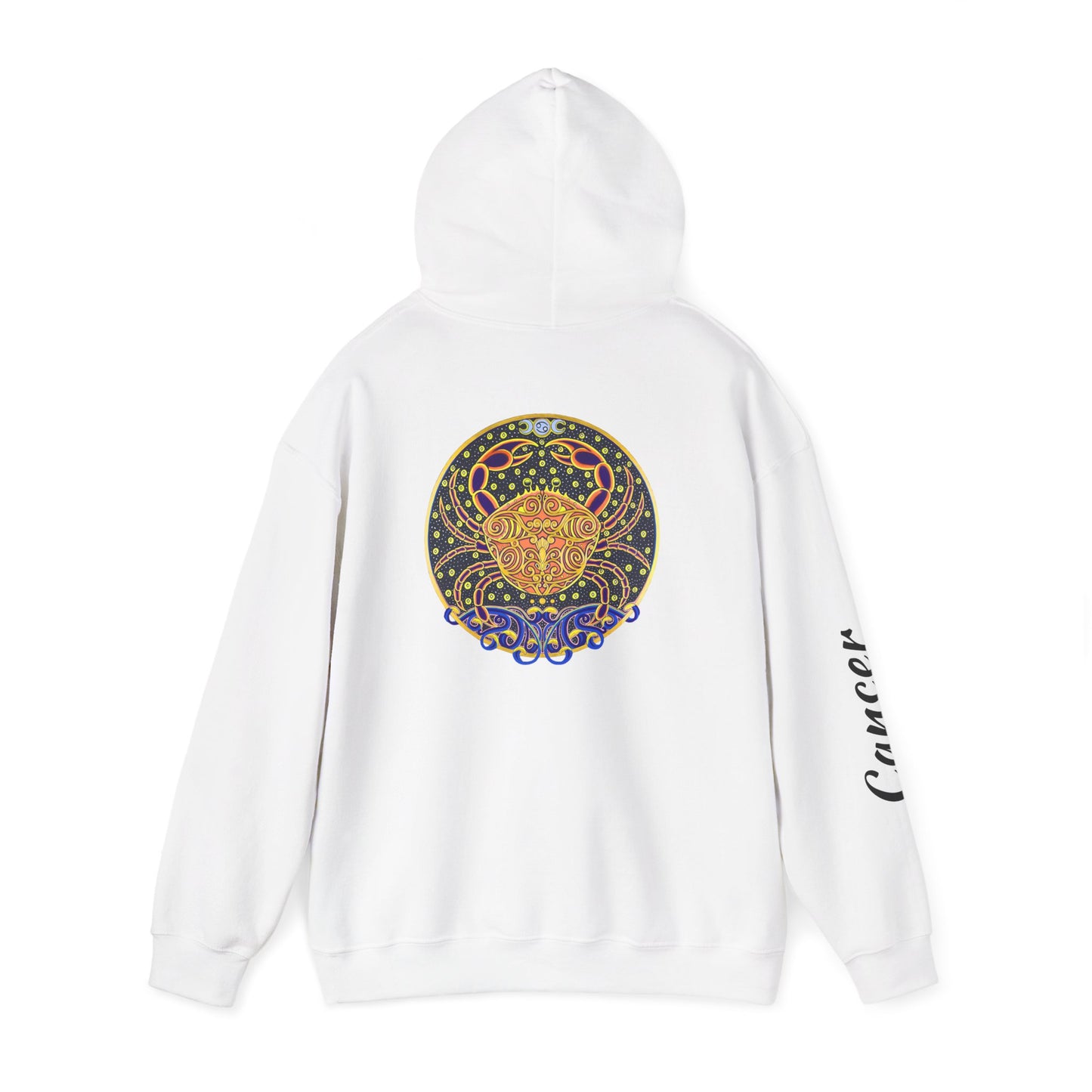 Cancer Zodiac Hoodie – Hand-Drawn Celestial Design (Non-AI)