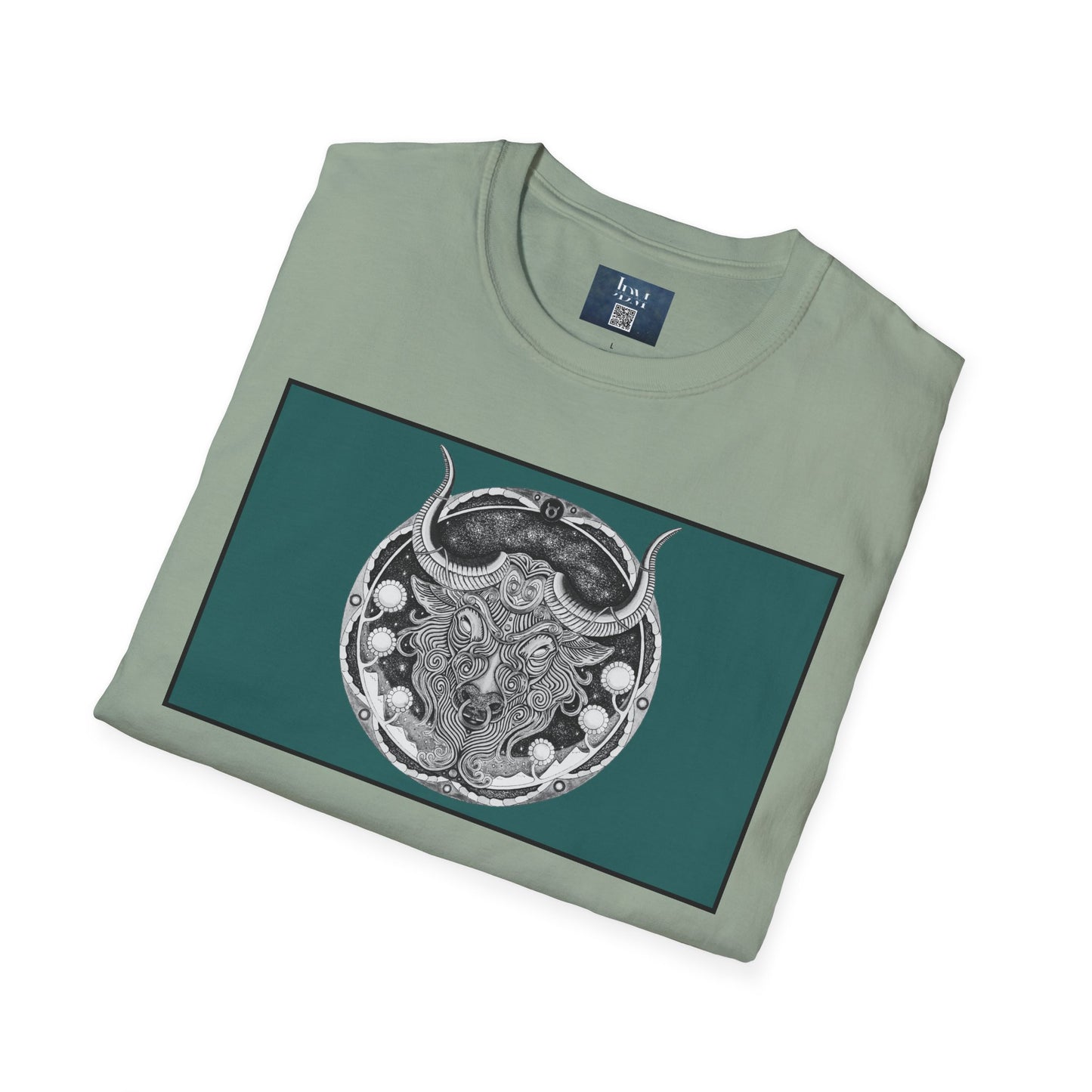 Taurus Zodiac Softstyle  T-Shirt - Hand-Drawn Celestial Design (Non-AI) Universal
