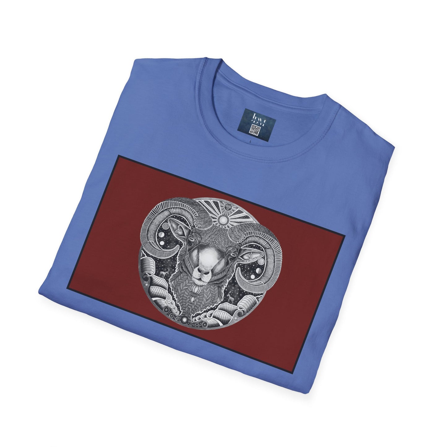 Aries Zodiac Softstyle T-Shirt - Hand-Drawn Celestial Design (Non-AI) Universal