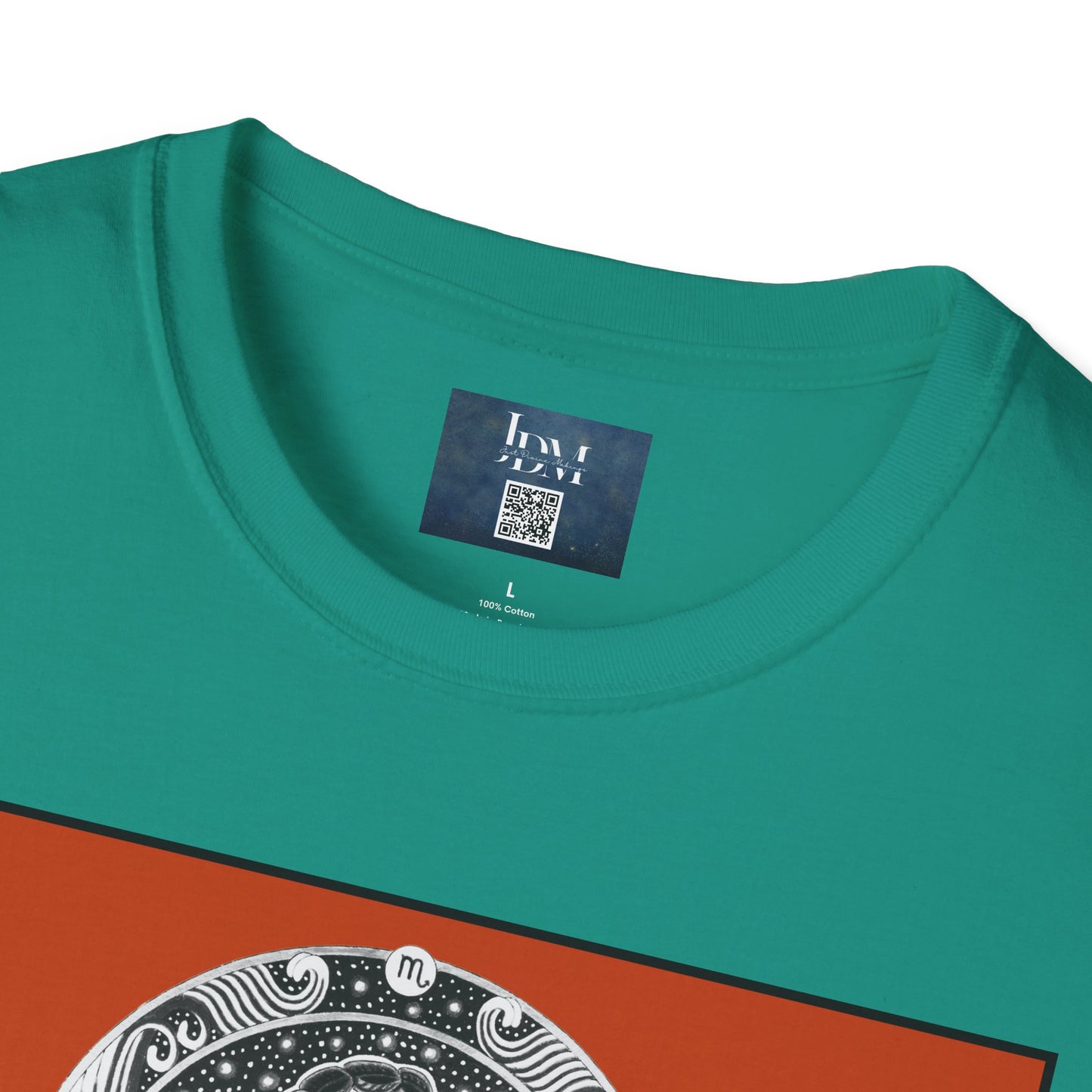 Scorpio Zodiac Crew Neck T-Shirt – Hand-Drawn Celestial Design (Non-AI) Universal