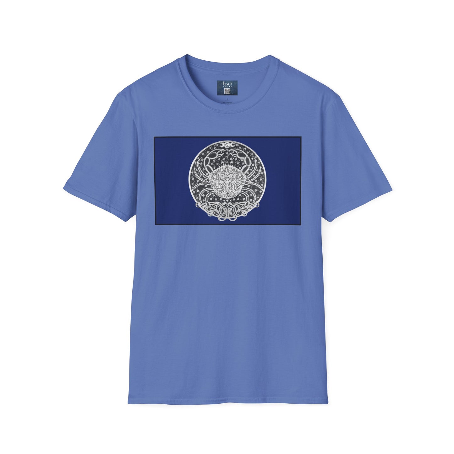 Cancer Zodiac Crew Neck T-Shirt – Hand-Drawn Celestial Design (Non-AI) Universal