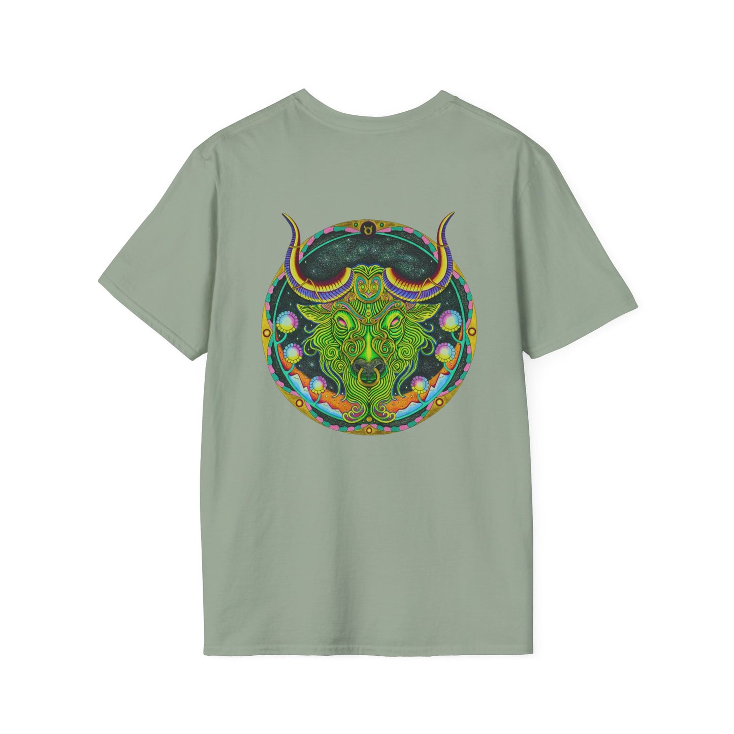 Taurus Zodiac Softstyle  T-Shirt - Hand-Drawn Celestial Design (Non-AI)