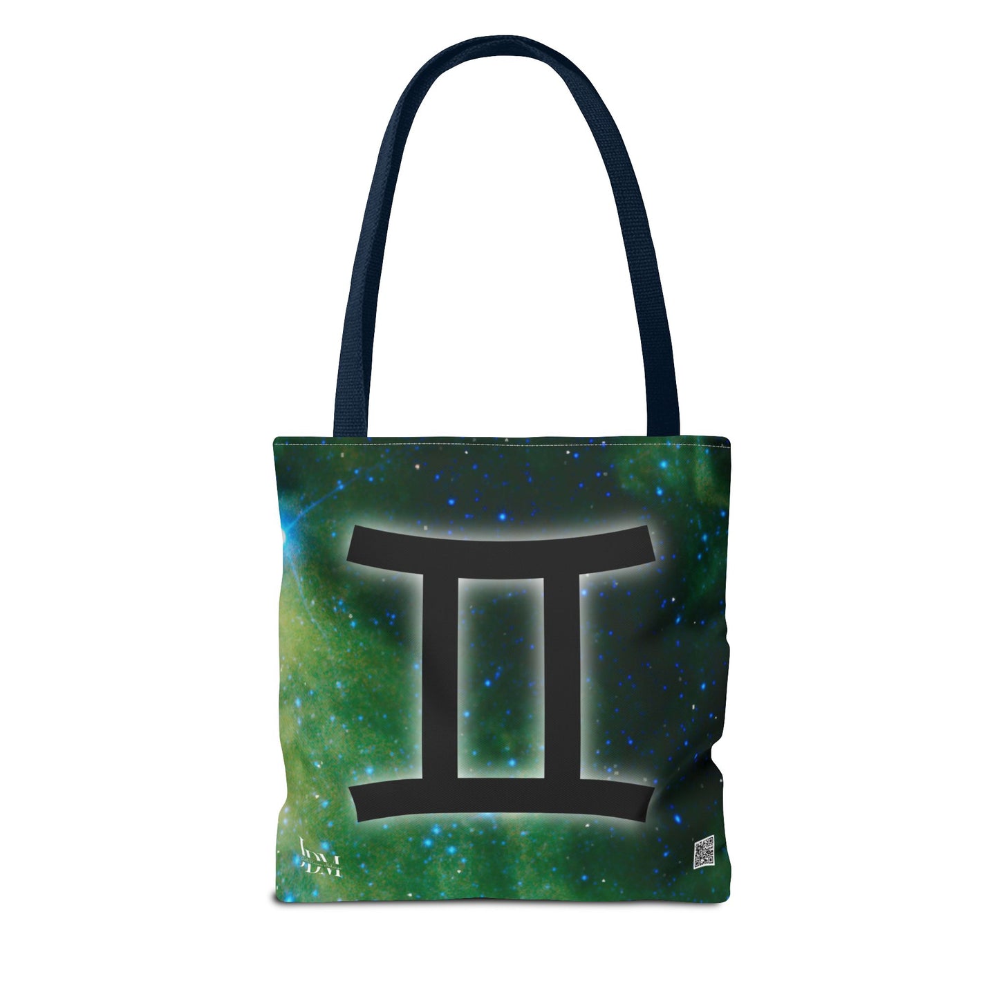 Gemini Zodiac Tote Bag - Hand-Drawn Celestial Design (Non-AI)