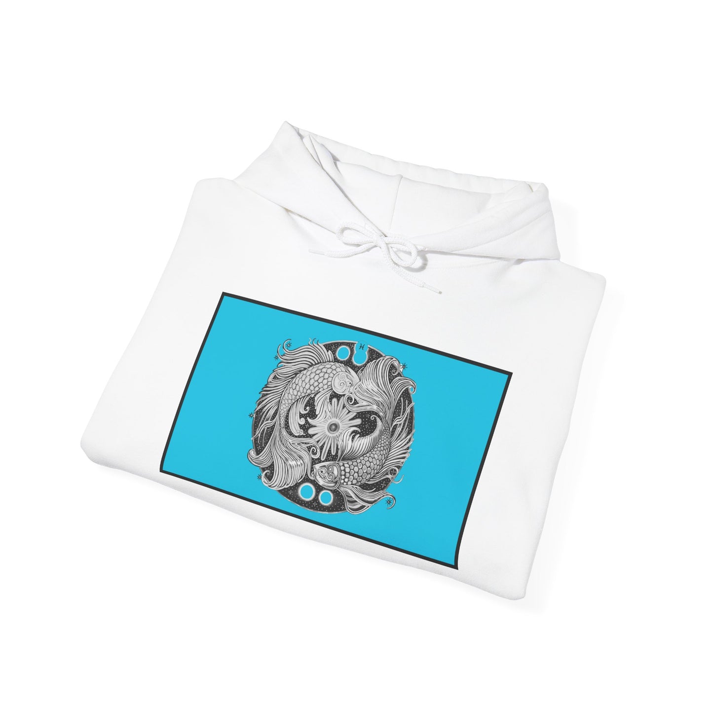 Pisces Zodiac Hoodie – Hand-Drawn Celestial Design (Non-AI) Uiniversal
