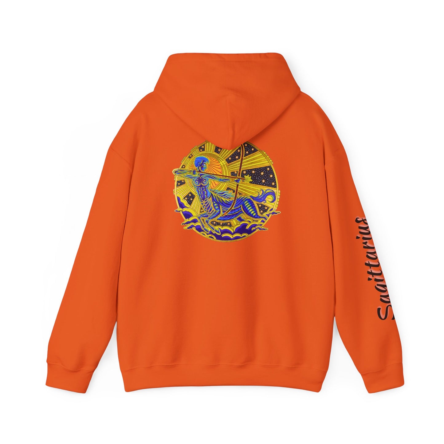 Sagittarius Zodiac Hoodie – Hand-Drawn Celestial Design (Non-AI)