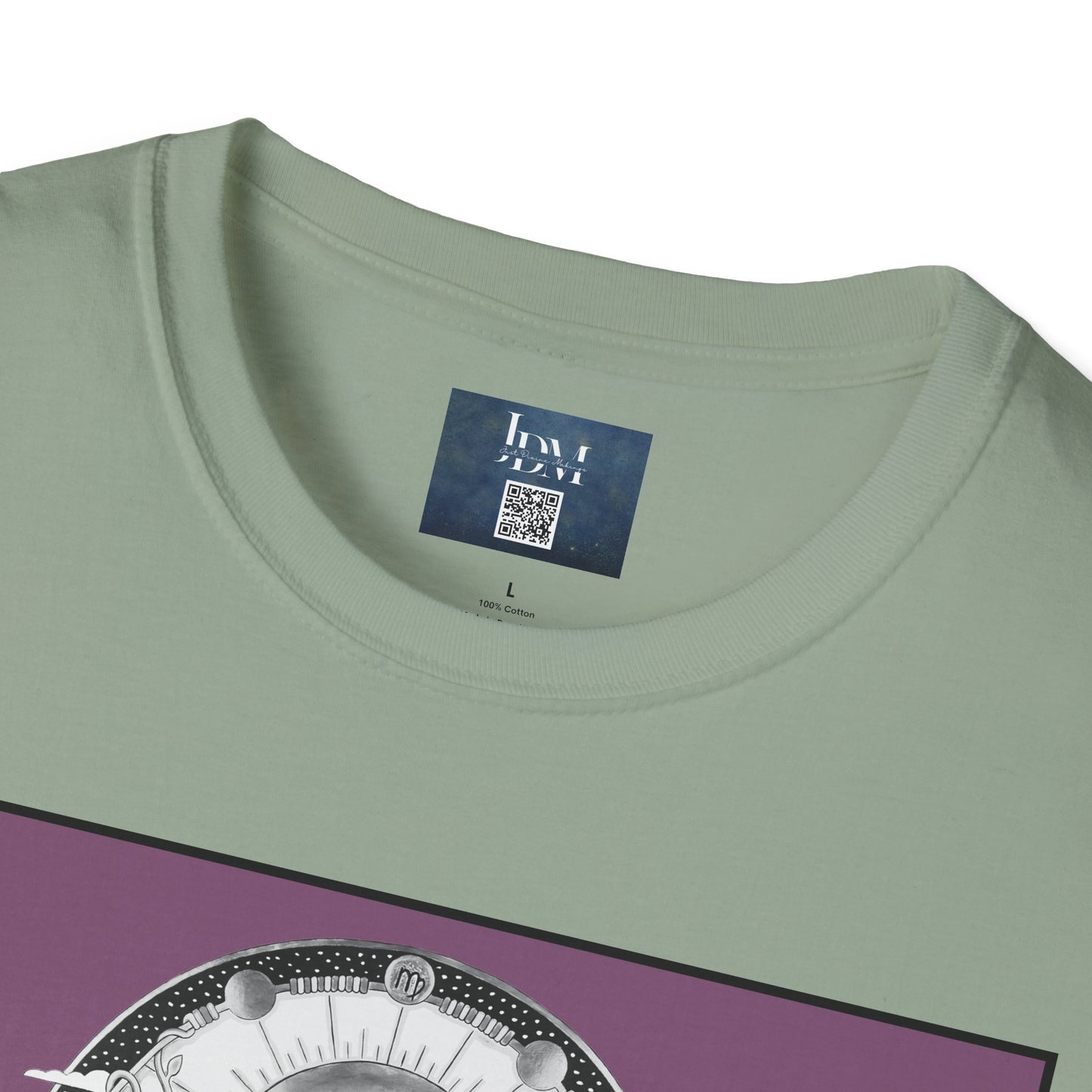 Virgo Zodiac Crew Neck T-Shirt – Hand-Drawn Celestial Design (Non-AI) Universal