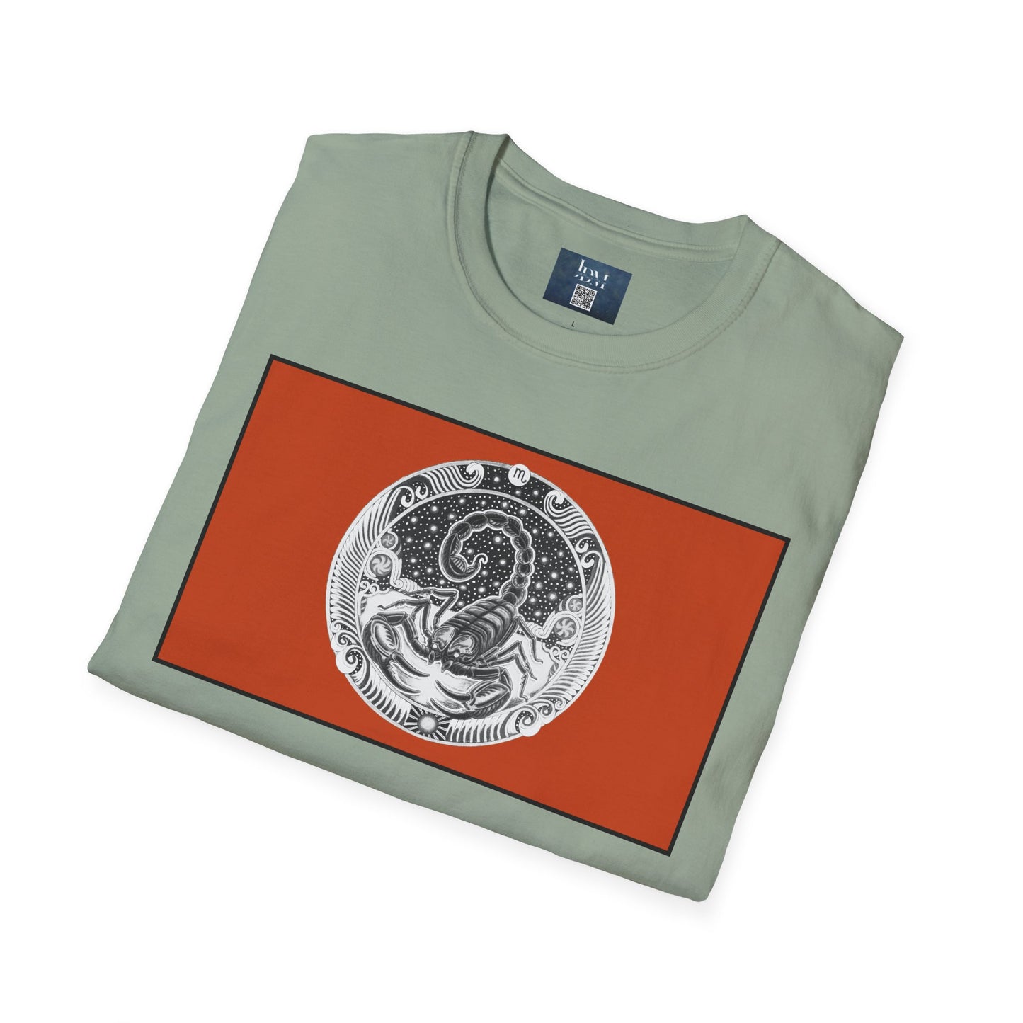 Scorpio Zodiac Crew Neck T-Shirt – Hand-Drawn Celestial Design (Non-AI) Universal