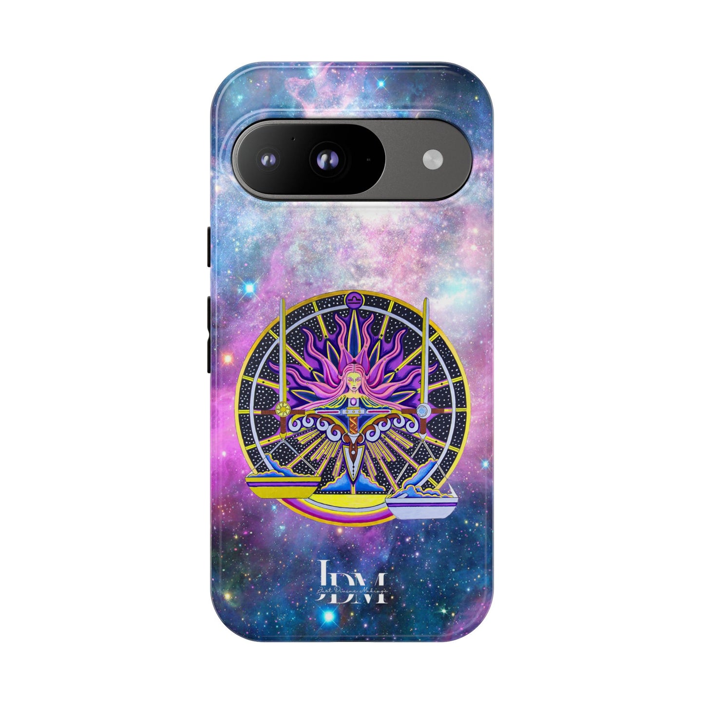 Libra Zodiac Tough Phone Case – Hand-Drawn Celestial Design (Non-AI)
