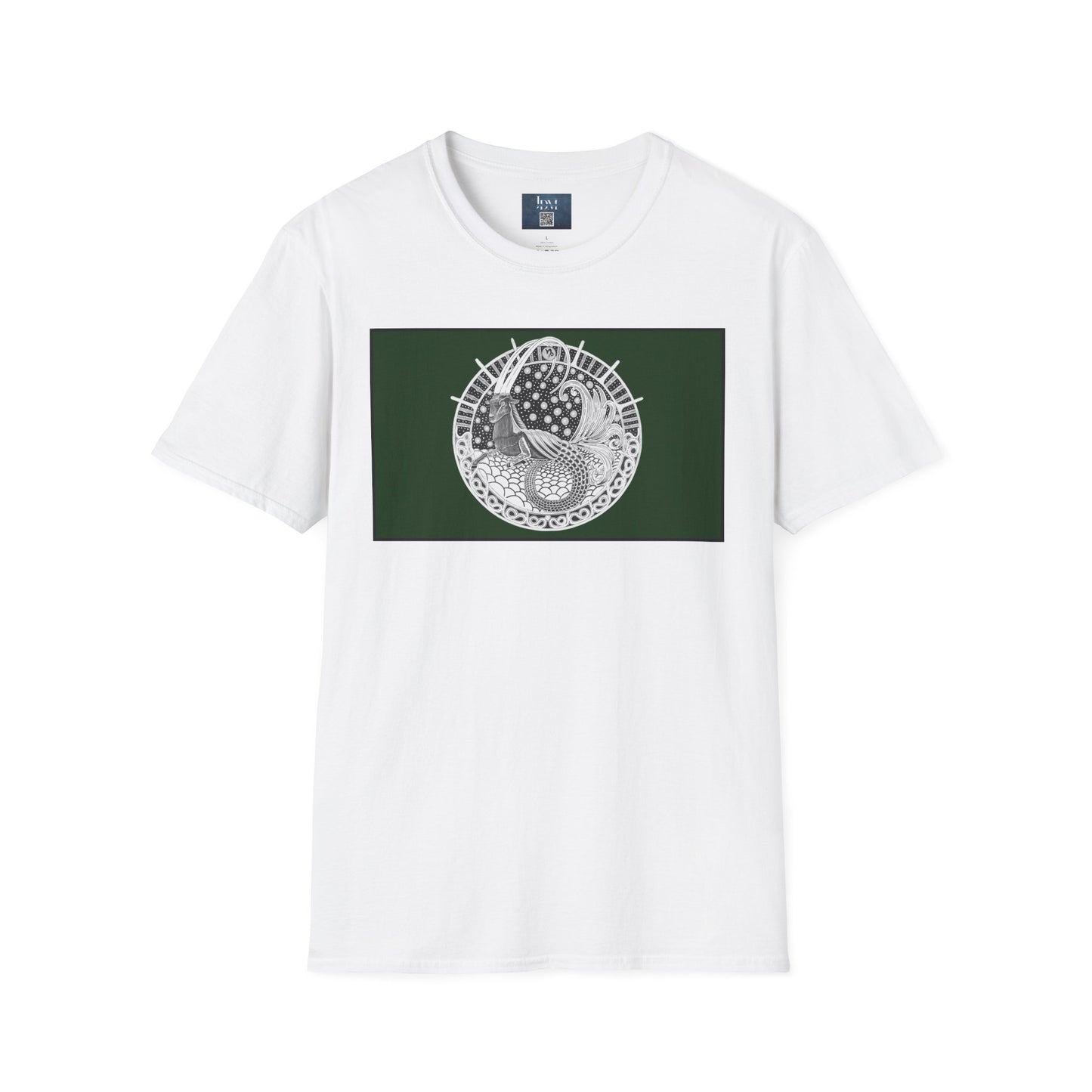 Capricorn Zodiac Crew Neck T-Shirt – Hand-Drawn Celestial Design (Non-AI) Universal