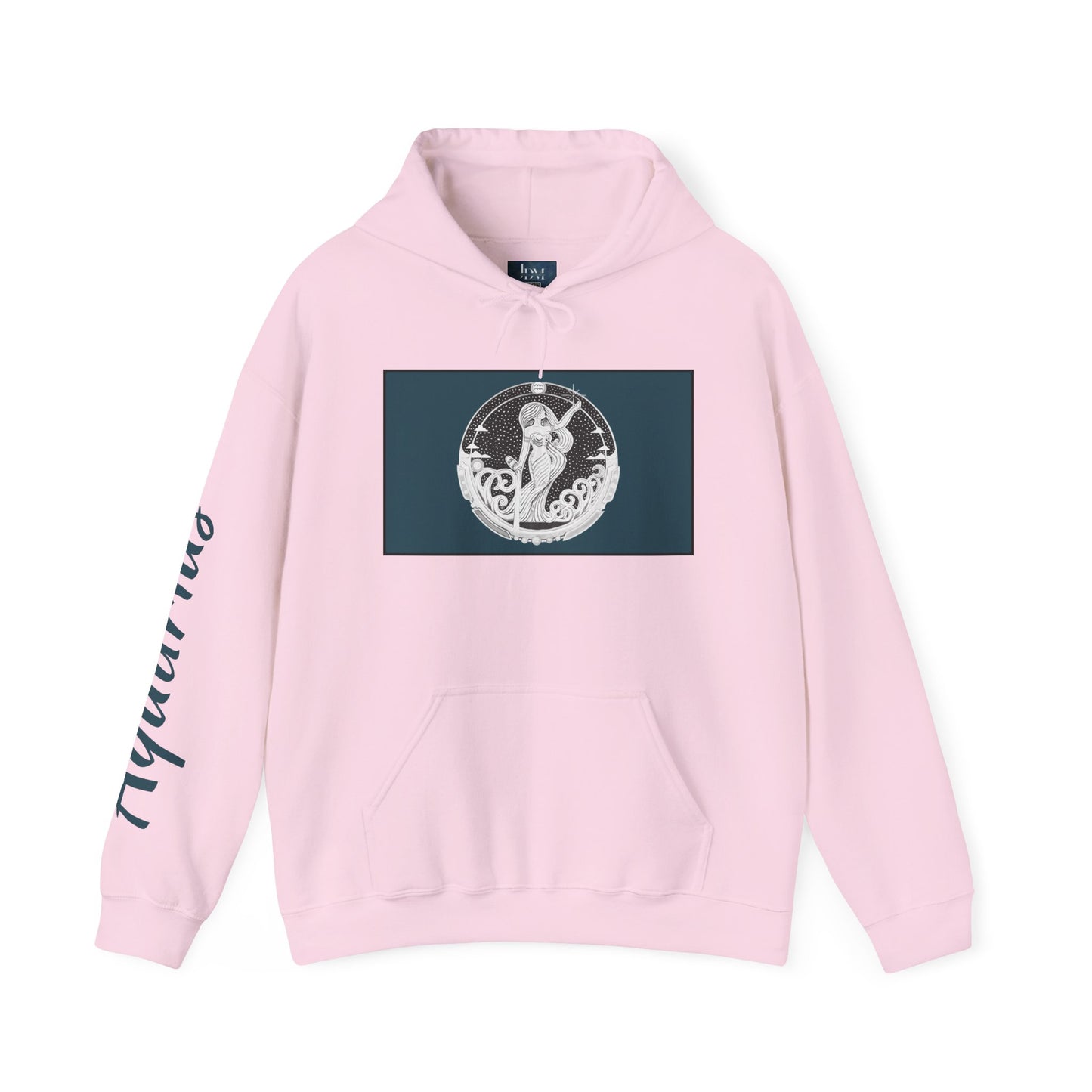 Aquarius Zodiac Hoodie – Hand-Drawn Celestial Design (Non-AI) Universal