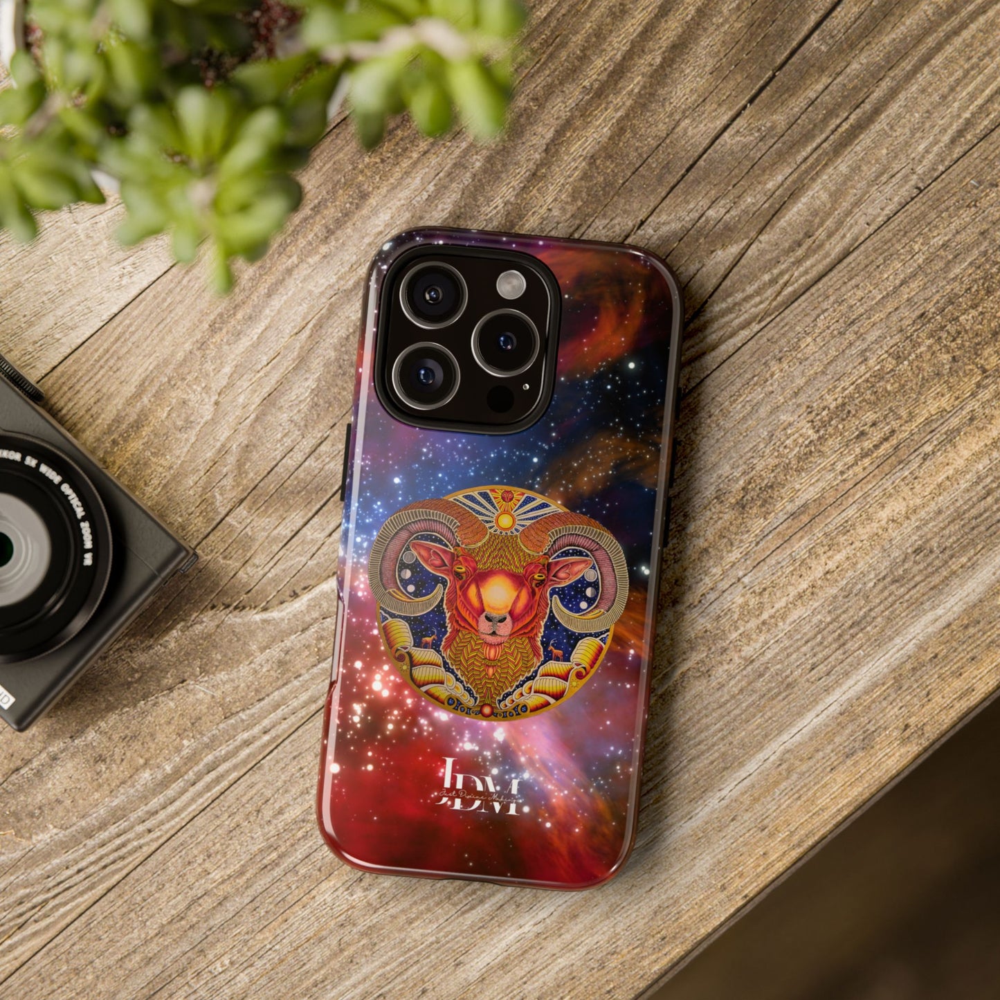Aries Zodiac Tough Phone Case – Hand-Drawn Celestial Design (Non-AI)
