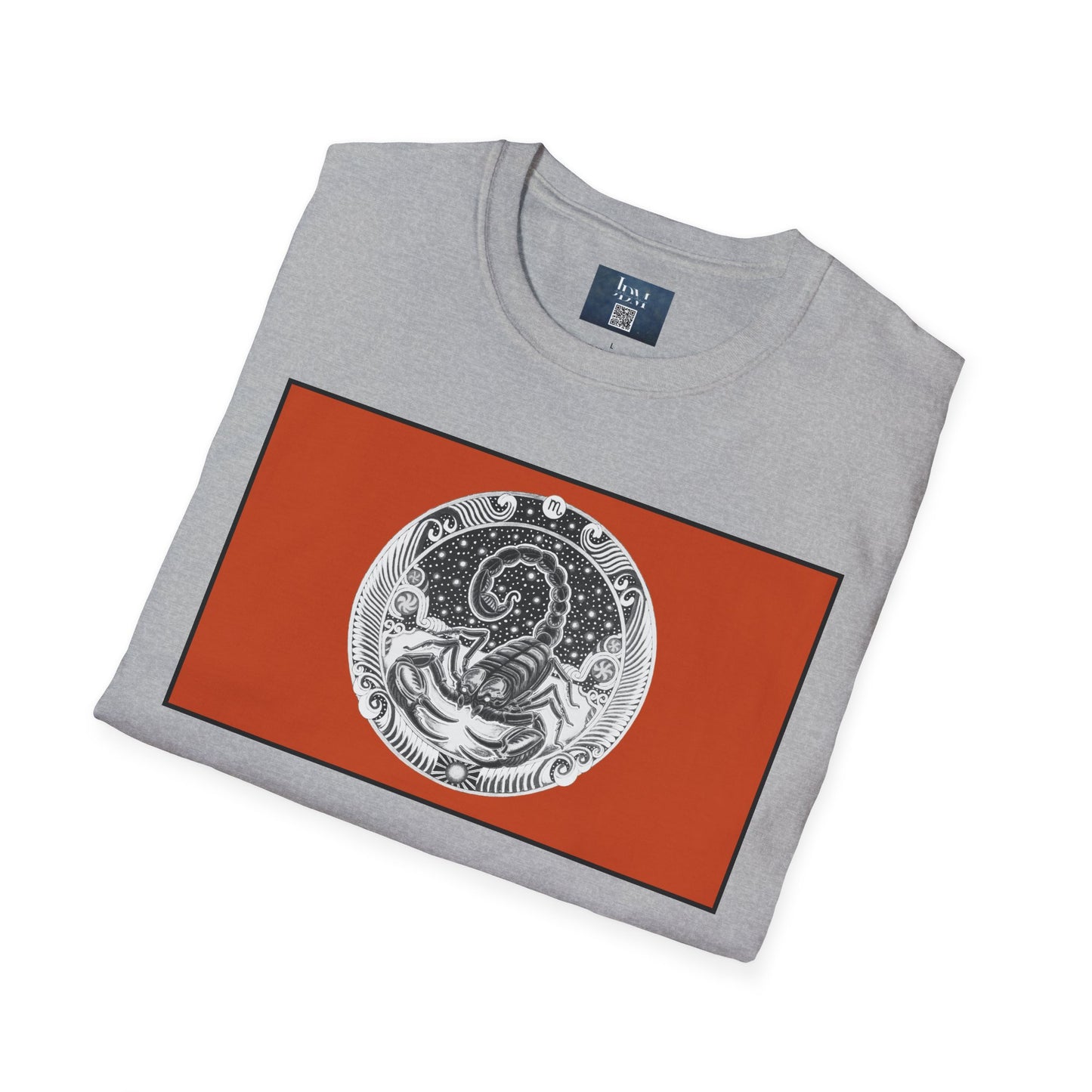 Scorpio Zodiac Crew Neck T-Shirt – Hand-Drawn Celestial Design (Non-AI) Universal