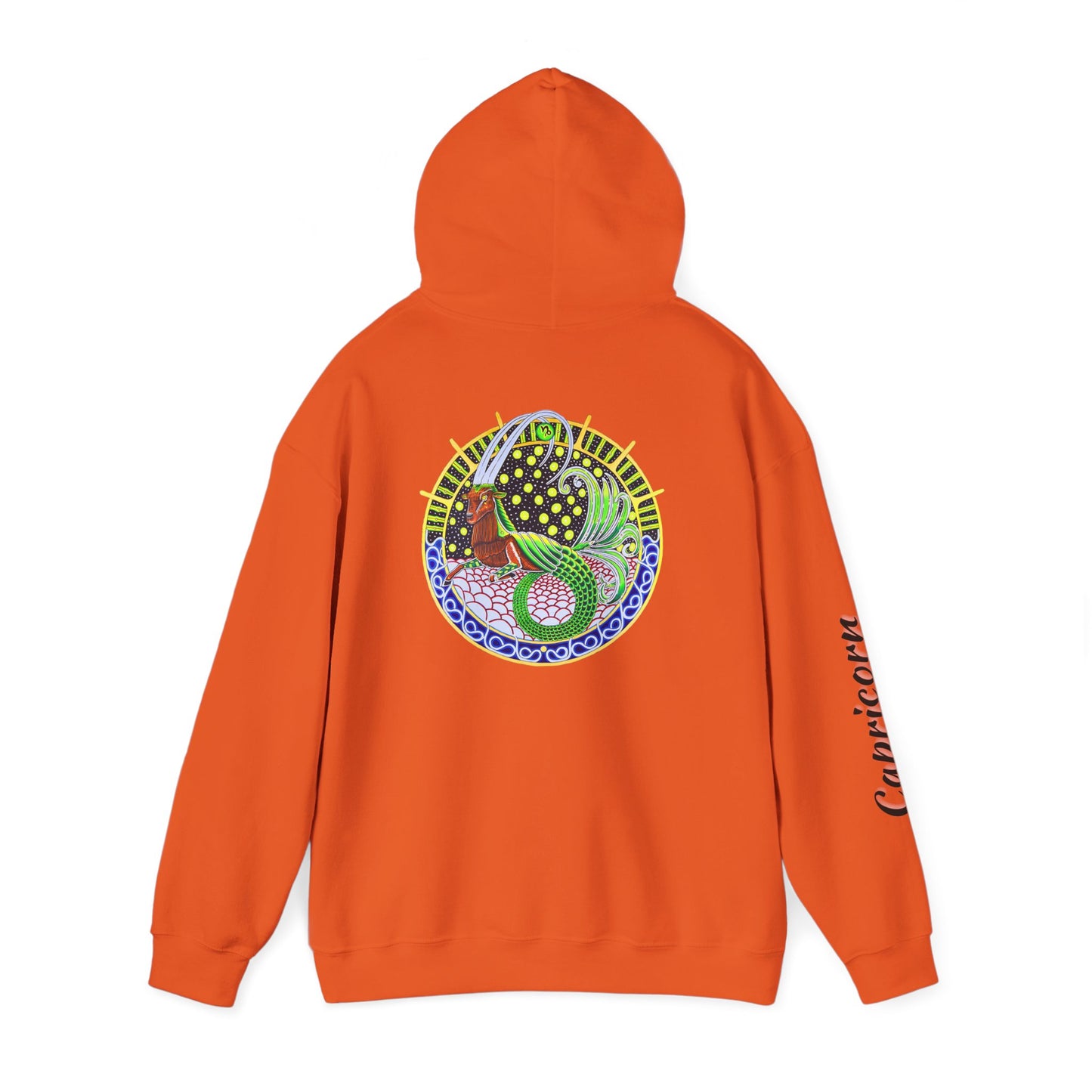 Capricorn Zodiac Hoodie – Hand-Drawn Celestial Design (Non-AI)