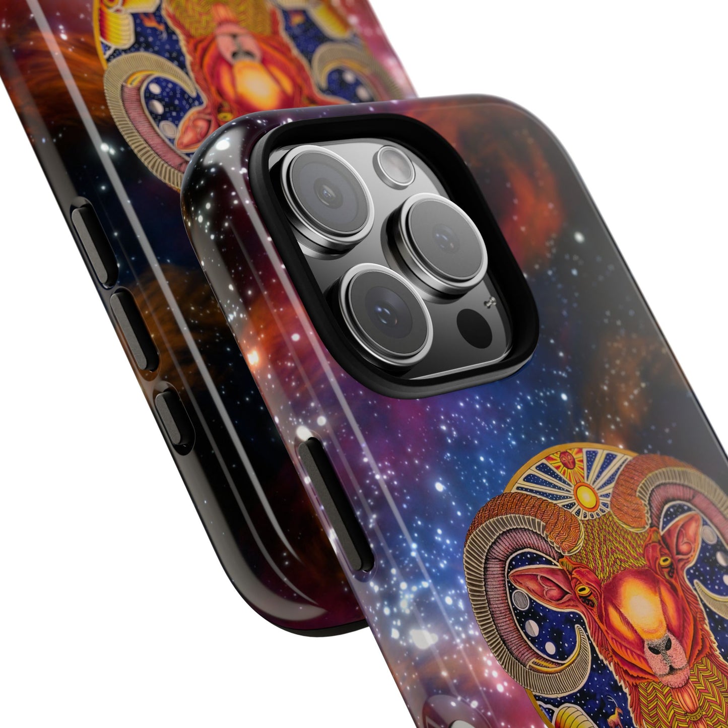 Aries Zodiac Tough Phone Case – Hand-Drawn Celestial Design (Non-AI)
