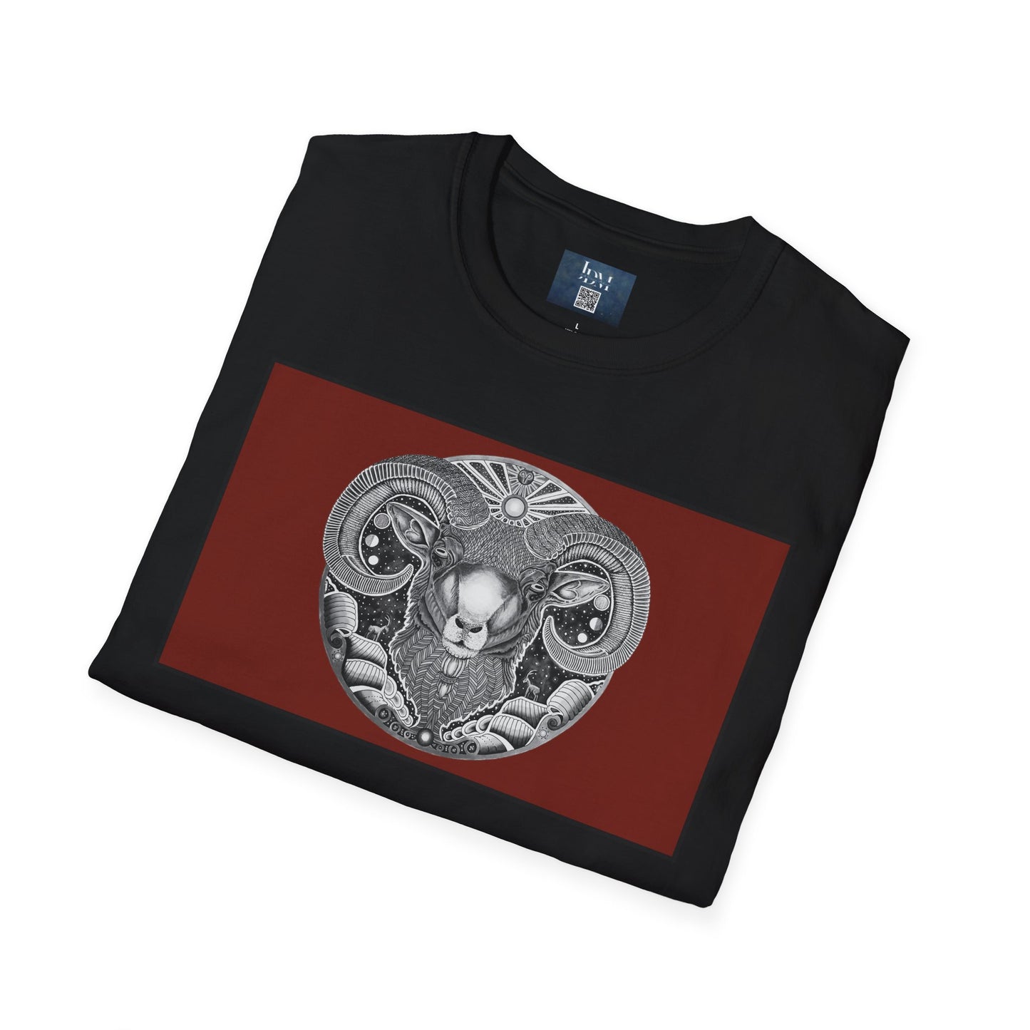 Aries Zodiac Softstyle T-Shirt - Hand-Drawn Celestial Design (Non-AI) Universal