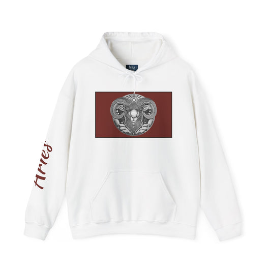 Aries Zodiac Hoodie - Hand-Drawn Celestial Design (Non-AI) Universal